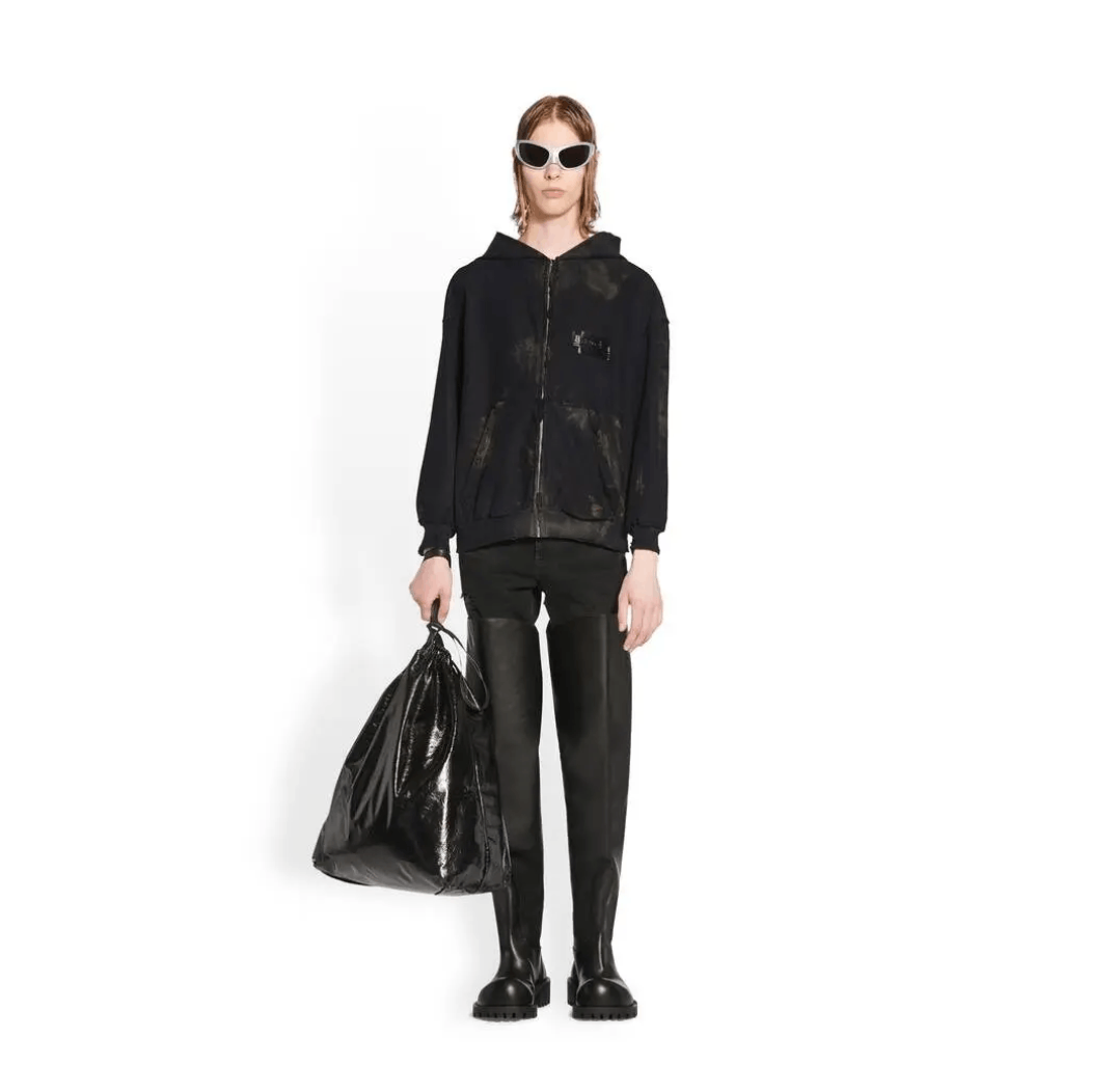 Balenciaga Gaffer Mud Zip Up Hoodie Small Fit