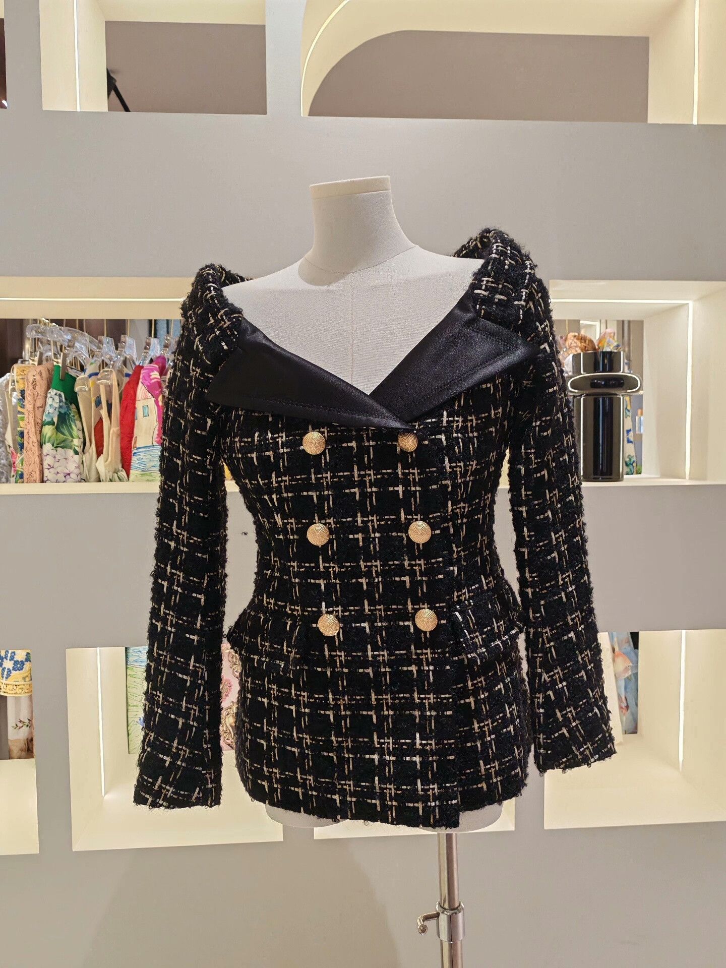 Faith Connexion Faith Connexion Wool Off-Shoulder Coat 38 Size S / US 4 / IT 40 - 1 Thumbnail