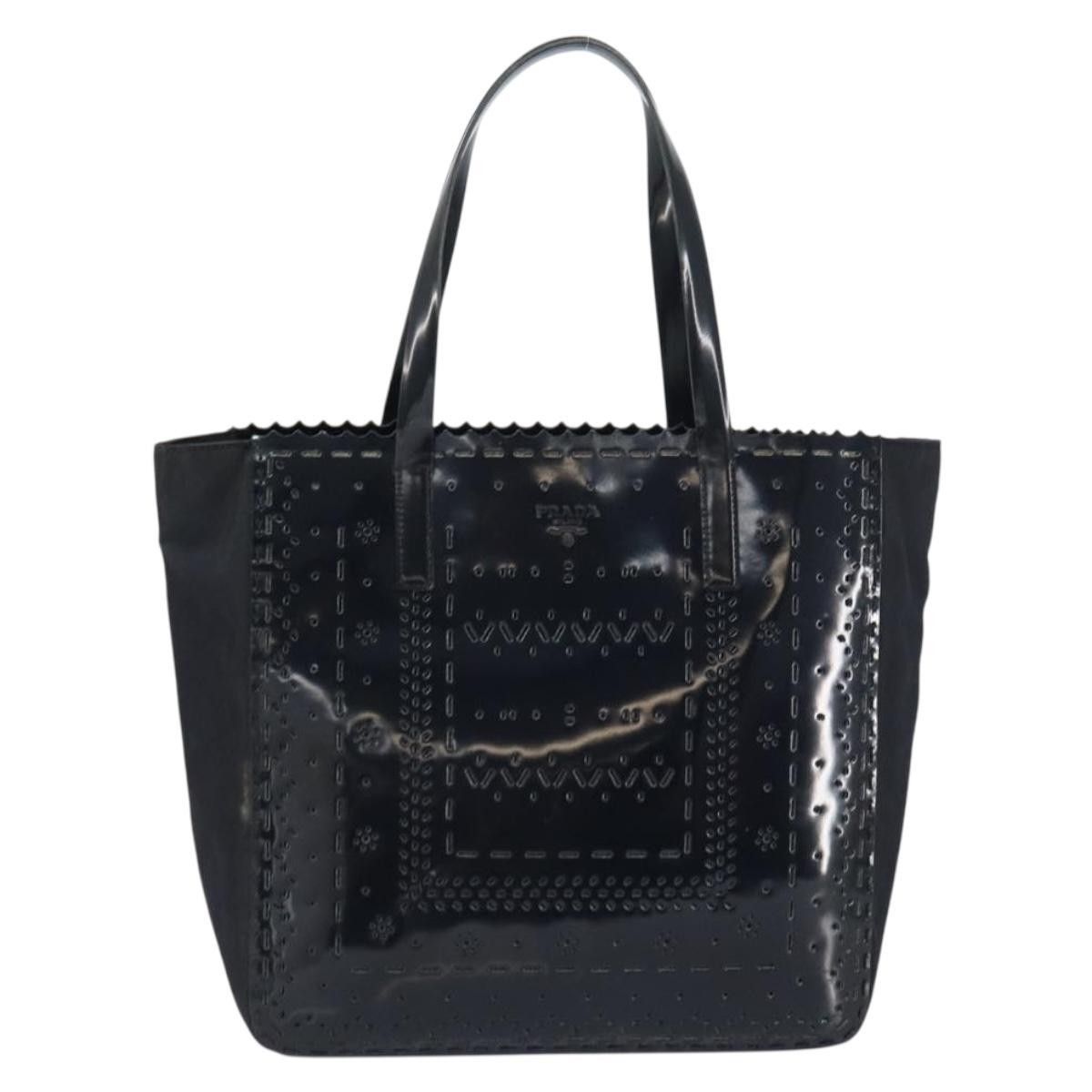 Prada Prada Vintage Tote Tessuto with Leather Size ONE SIZE - 1 Thumbnail