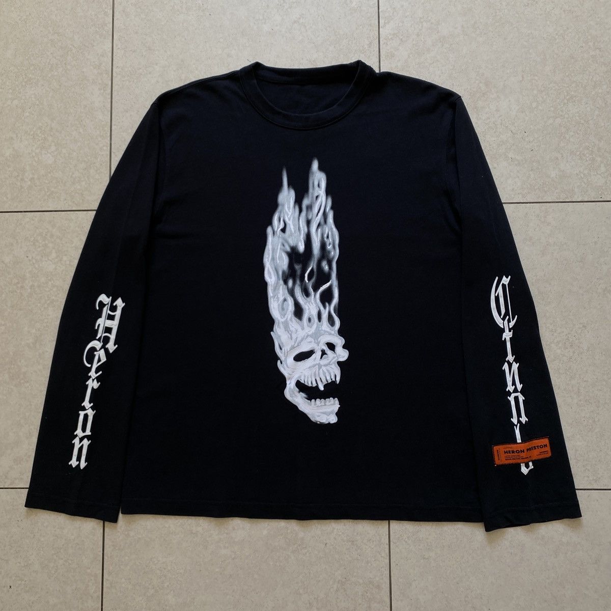 Heron Preston Skull Long Sleeve | Grailed