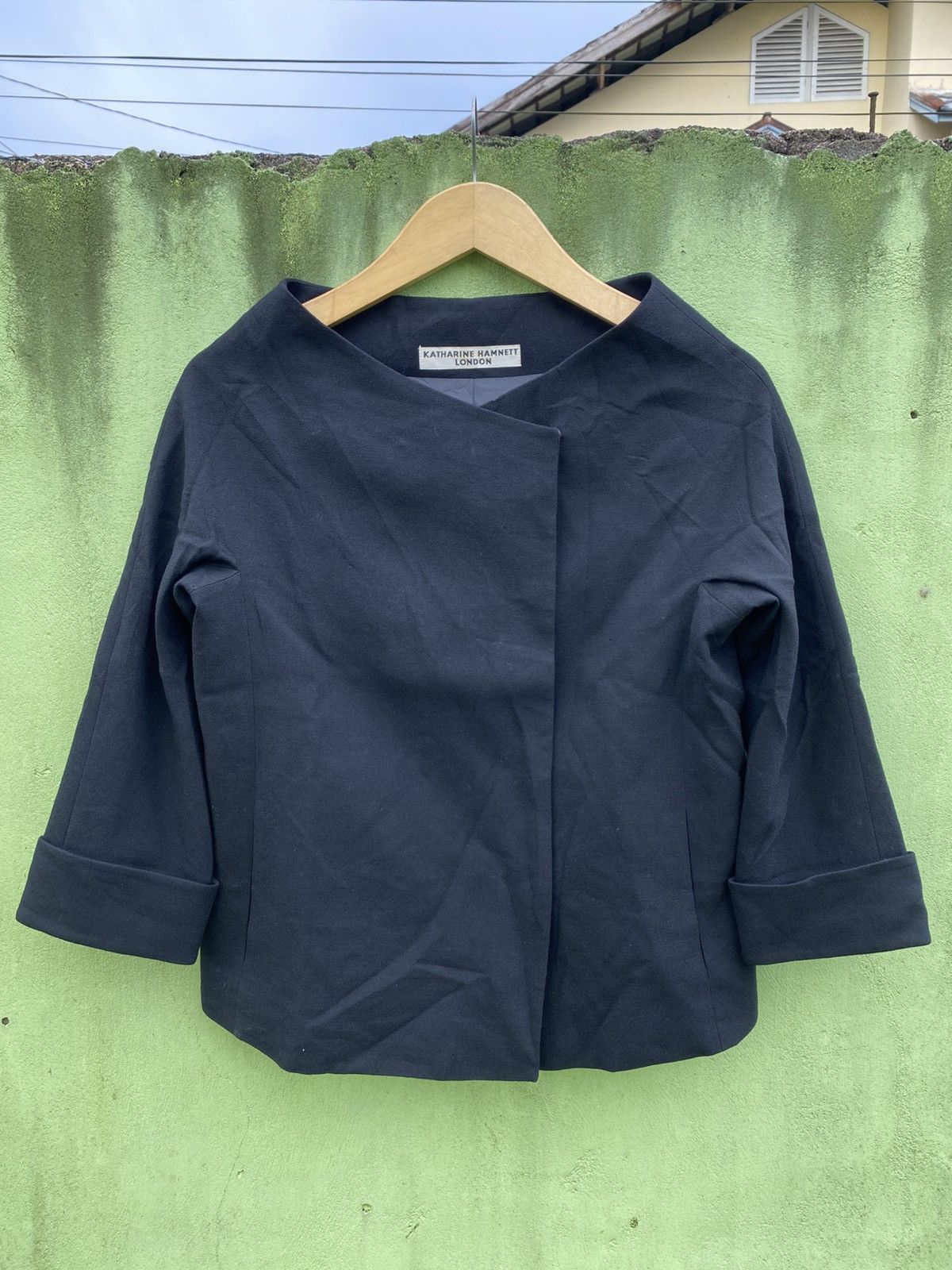 Katharine Hamnett London Katharine Hamnett London Black Blazer Structured Asymmetric Size L / US 10 / IT 46 - 1 Thumbnail
