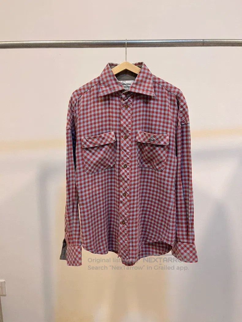 Vivienne Westwood Vivienne Westwood Red Plaid Shirt with Double Pockets Size M / US 6-8 / IT 42-44 - 1 Thumbnail