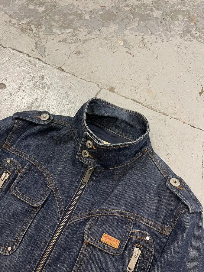 Moschino 2000s Moschino Multi-Zip Blue Worker Denim Jacket Size US M / EU 48-50 / 2 - 6 Thumbnail