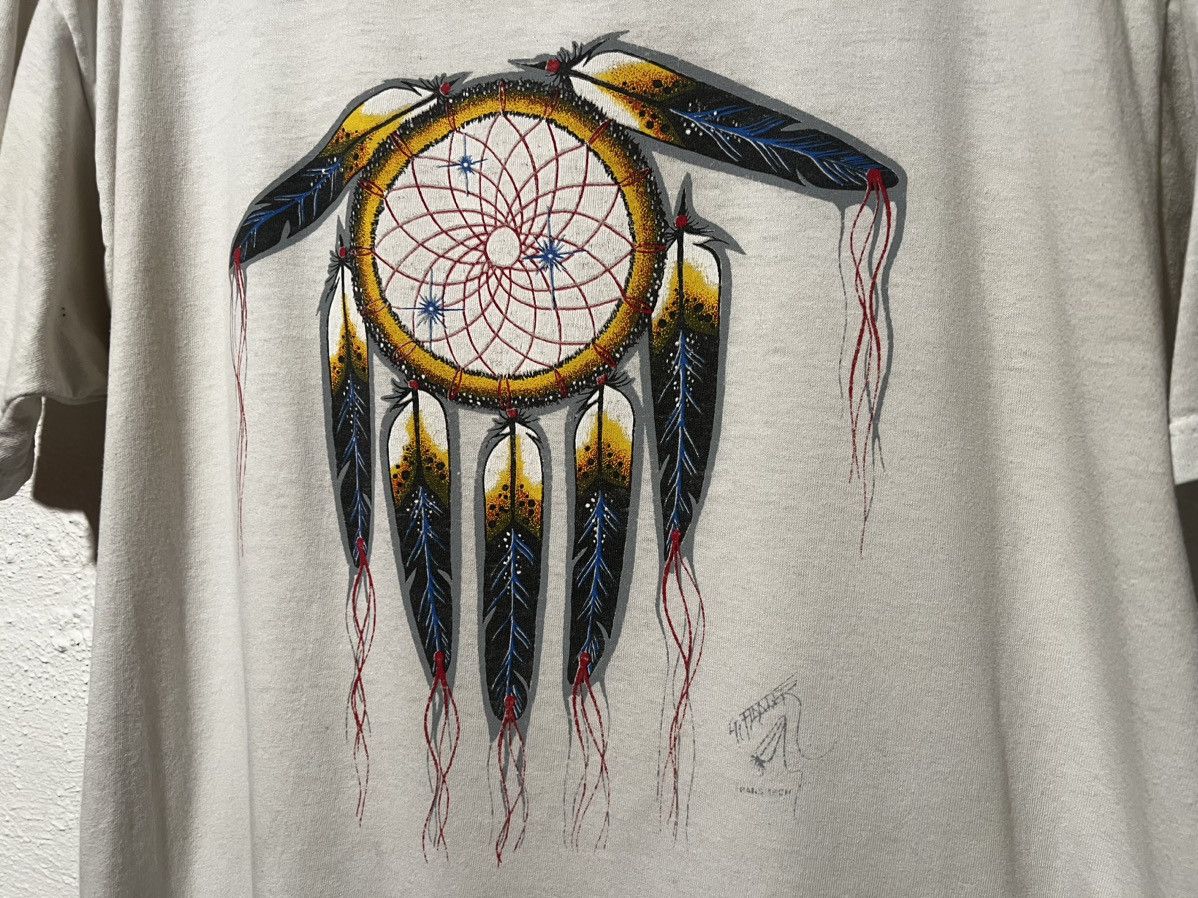 Jerzees × Vintage Vintage 1990s Jerzees Dreamcatcher T-Shirt Size US L / EU 52-54 / 3 - 4 Thumbnail