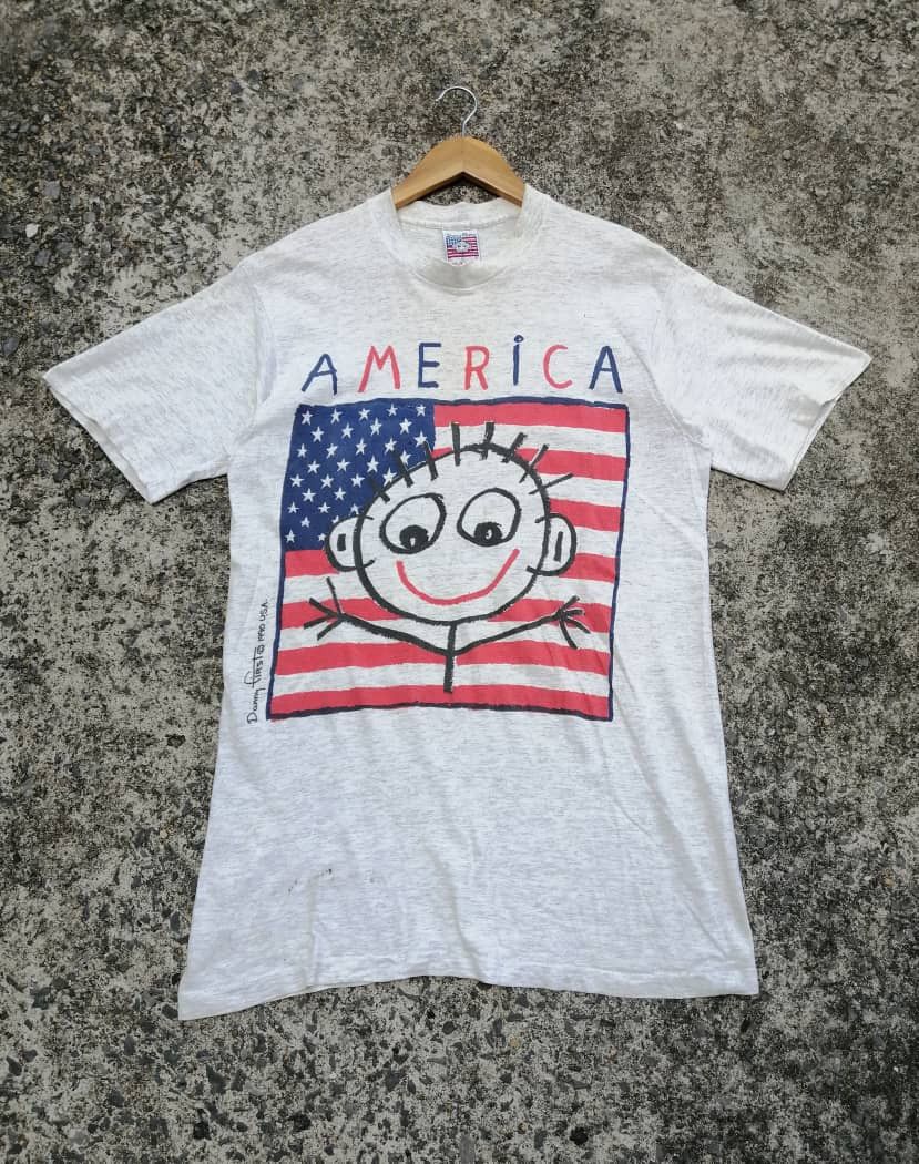 Vintage Vintage 90s Danny First America Tee Size US M / EU 48-50 / 2 - 1 Thumbnail