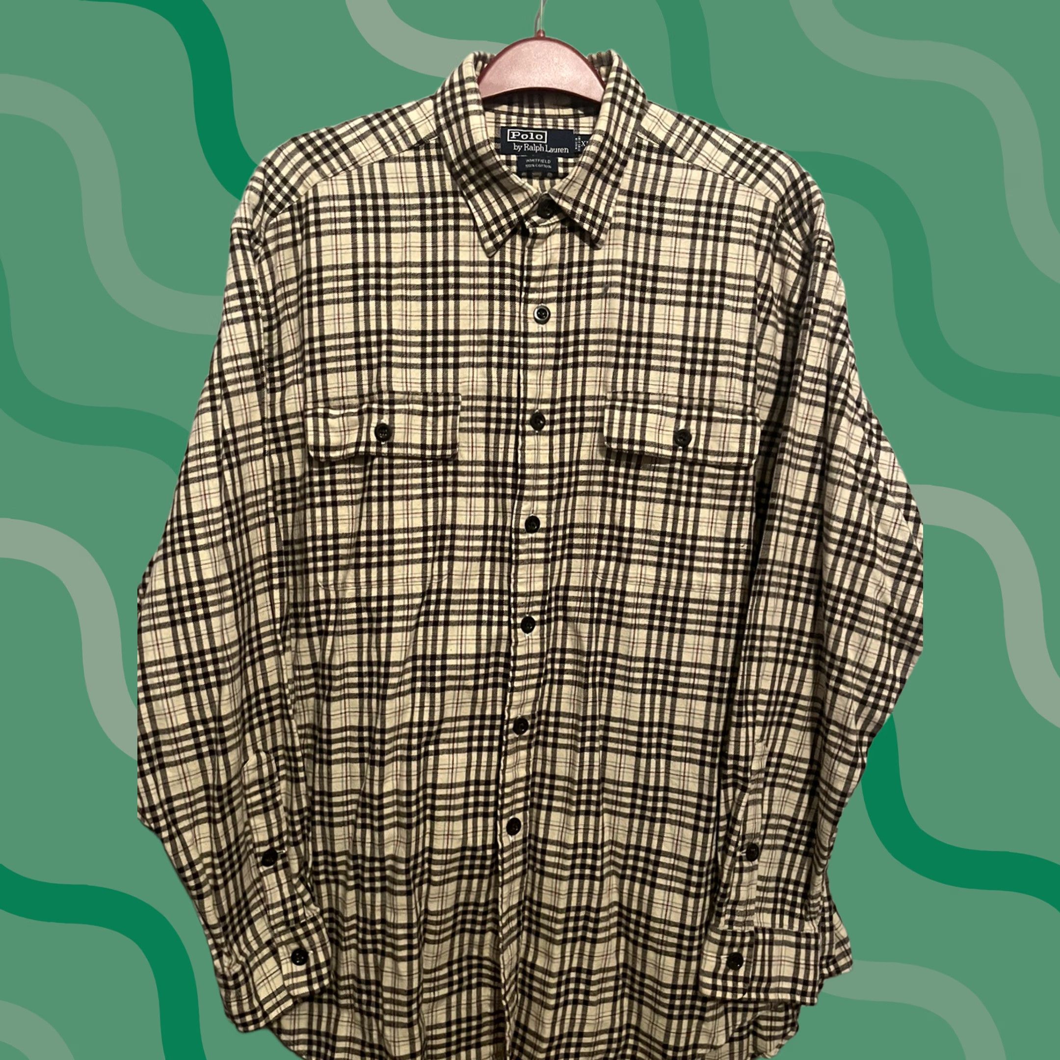 Polo Ralph Lauren Ralph Lauren Polo Shirt Adult XL Plaid Button Up Flannel Whitfield D84 Multicolor Long Sleeve Button-Down Collar Men Shirt Size US XL / EU 56 / 4 - 1 Thumbnail