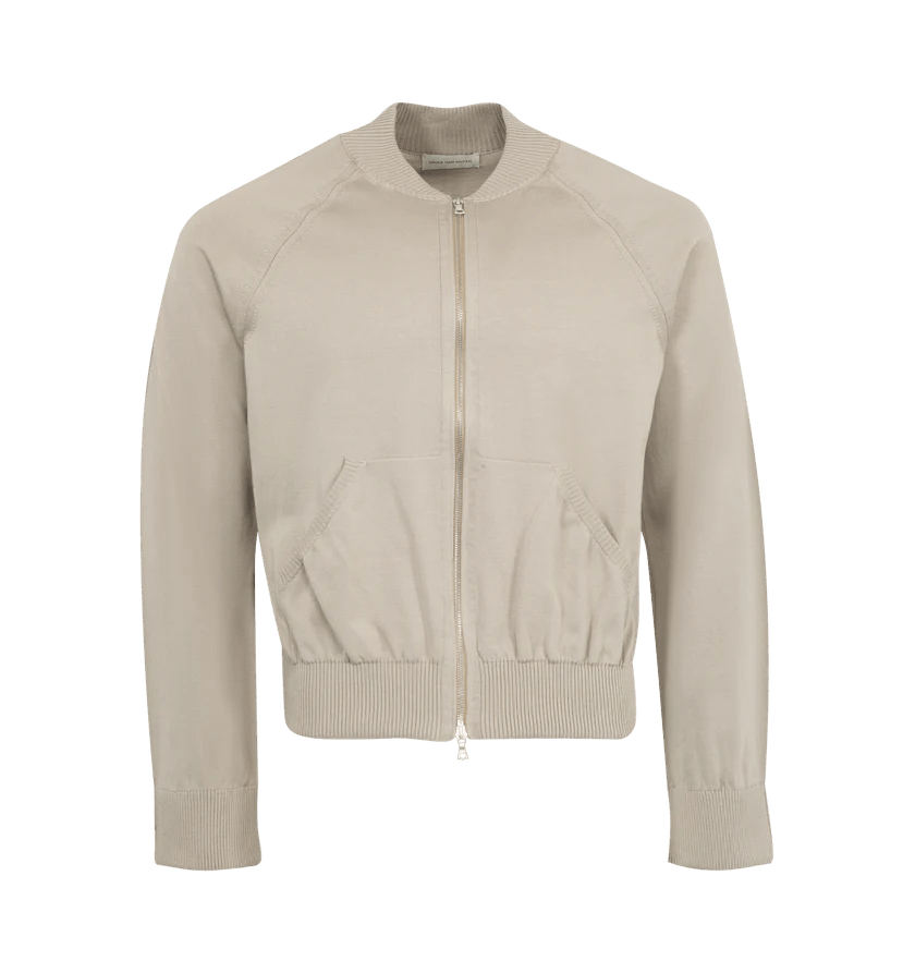 Dries Van Noten o1h1sh10525 Bomber Jacket in Light Grey Size US L / EU 52-54 / 3 - 1 Thumbnail