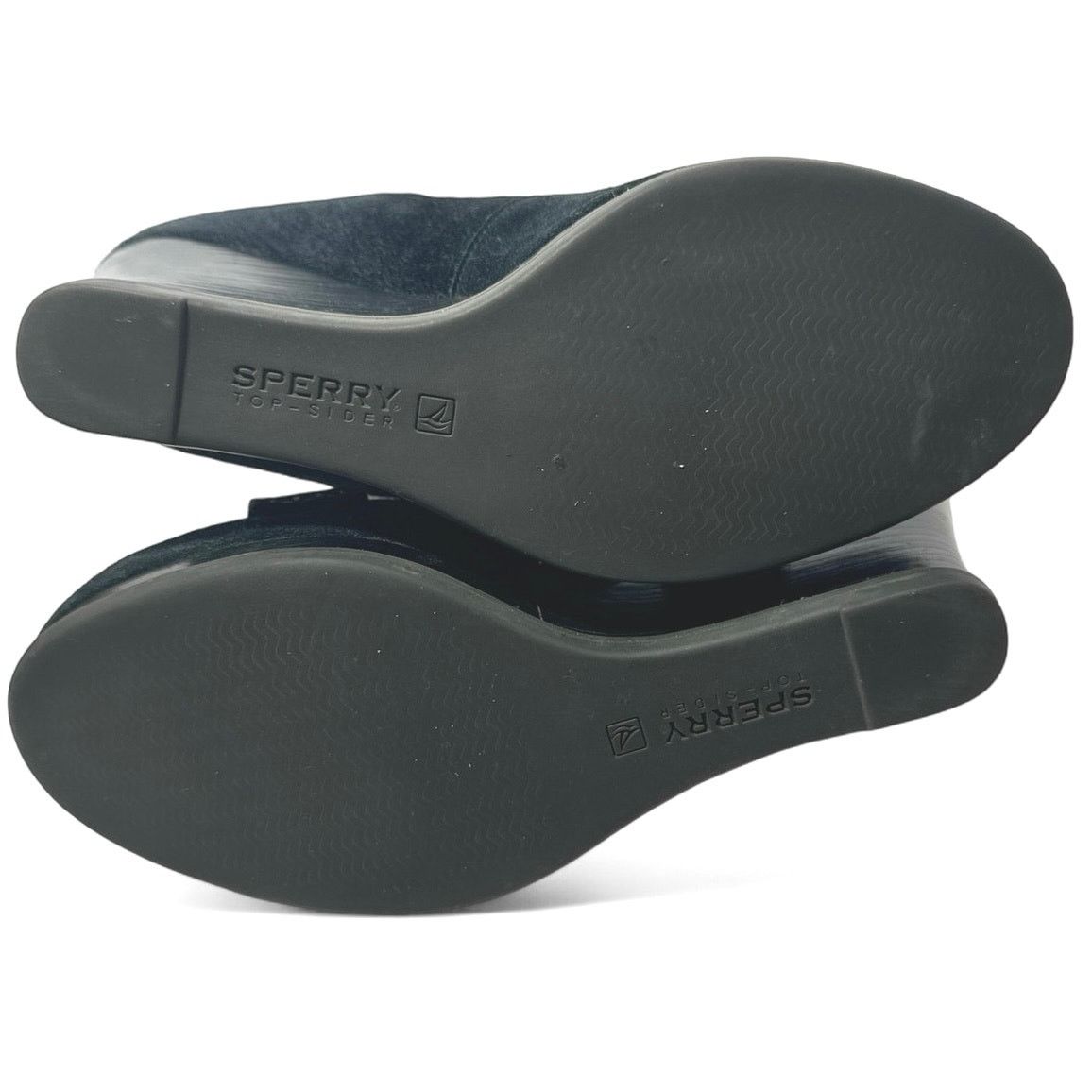 Sperry Sperry Black Suede Patent Leather Wedge Heels Women sz 8.5 Size US 8.5 / IT 38.5 - 5 Thumbnail