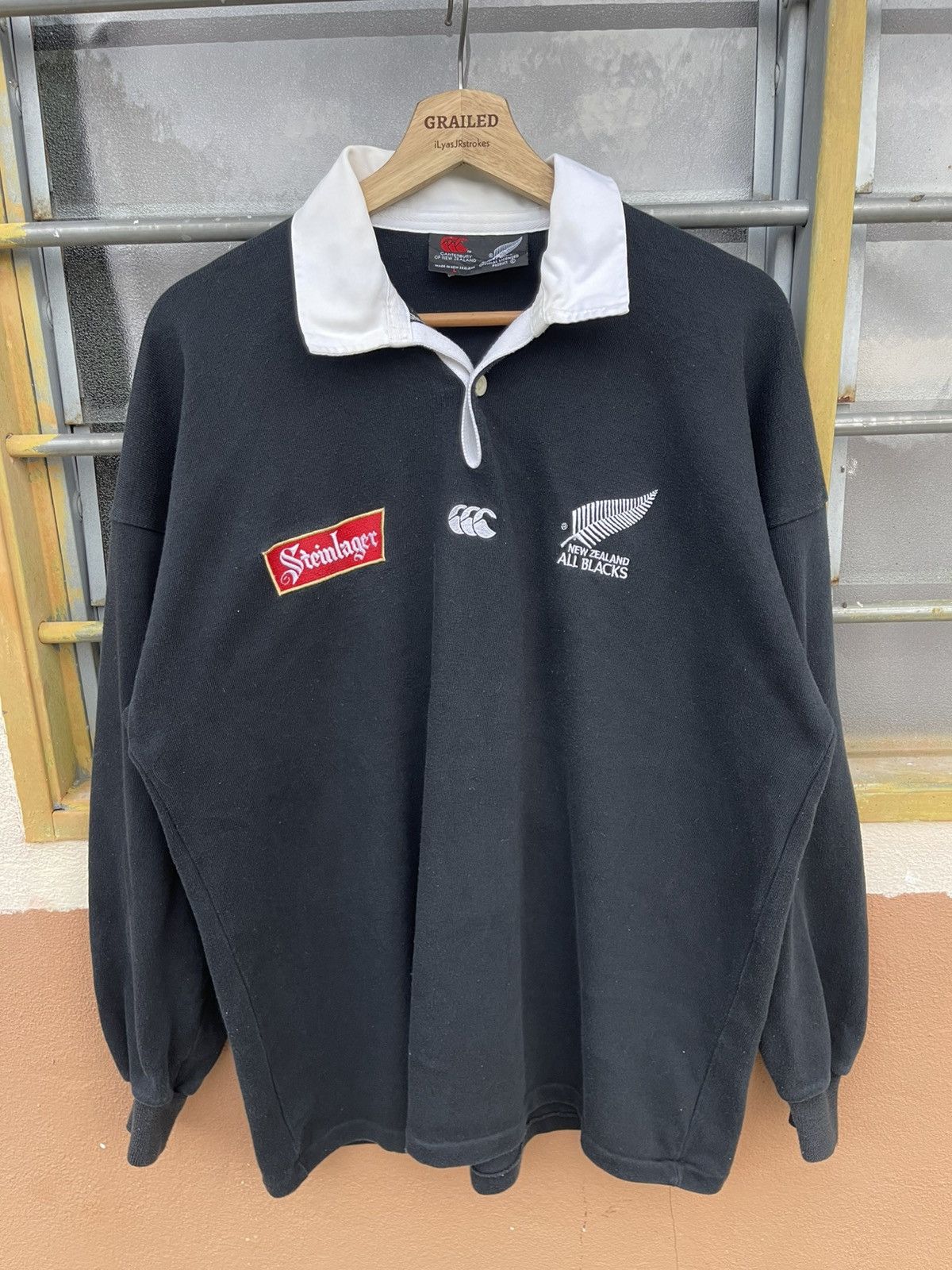 Canterbury of New Zealand 90's Canterbury New Zealand All Black Rugby Steinlager Size US L / EU 52-54 / 3 - 2 Thumbnail