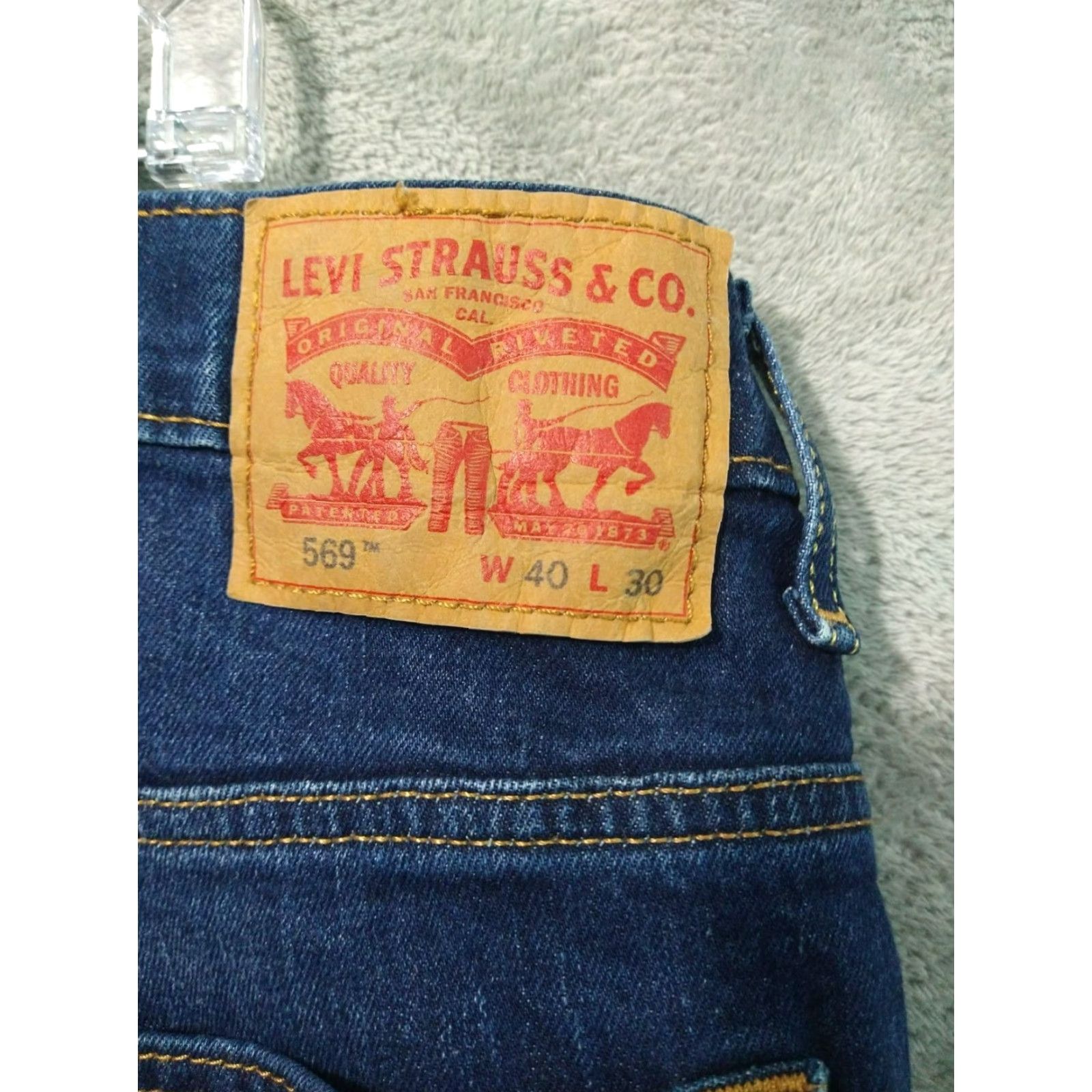 Levi's Levi's 569 Jeans Men 40x30 Blue Denim Loose Fit Relaxed Straight Leg Skater Size US 40 / EU 56 - 7 Thumbnail