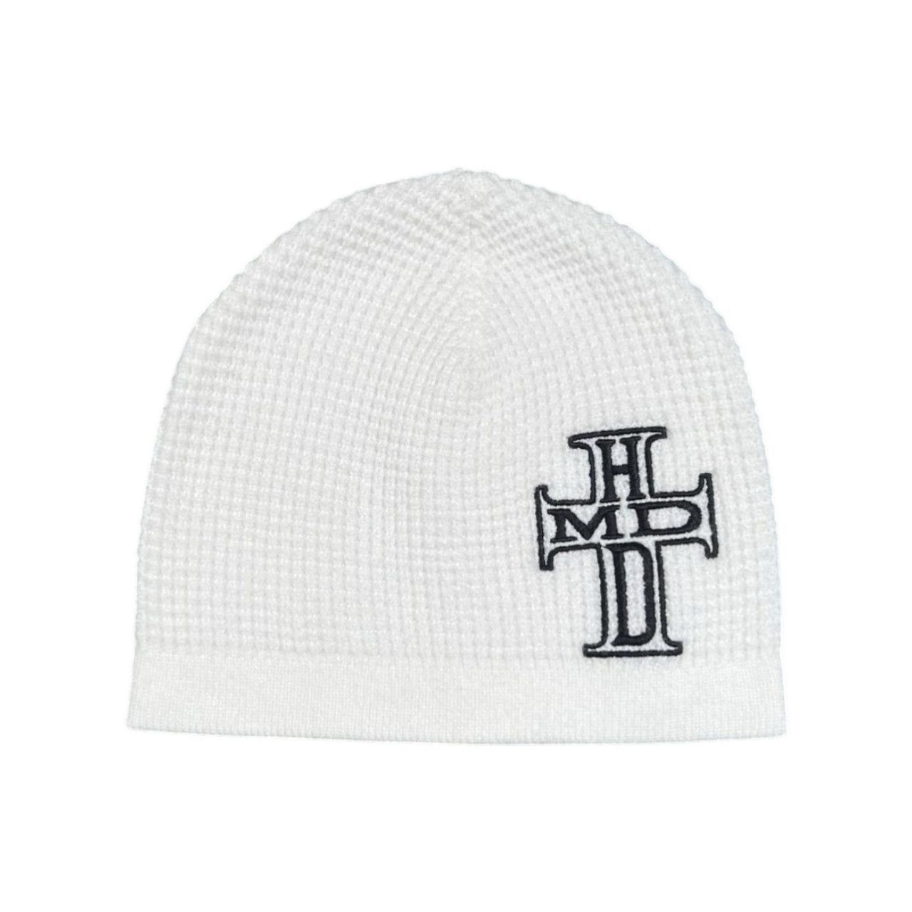 HMDD HMDD 'White Holy Cross' White & Black Beanie Size ONE SIZE - 1 Preview