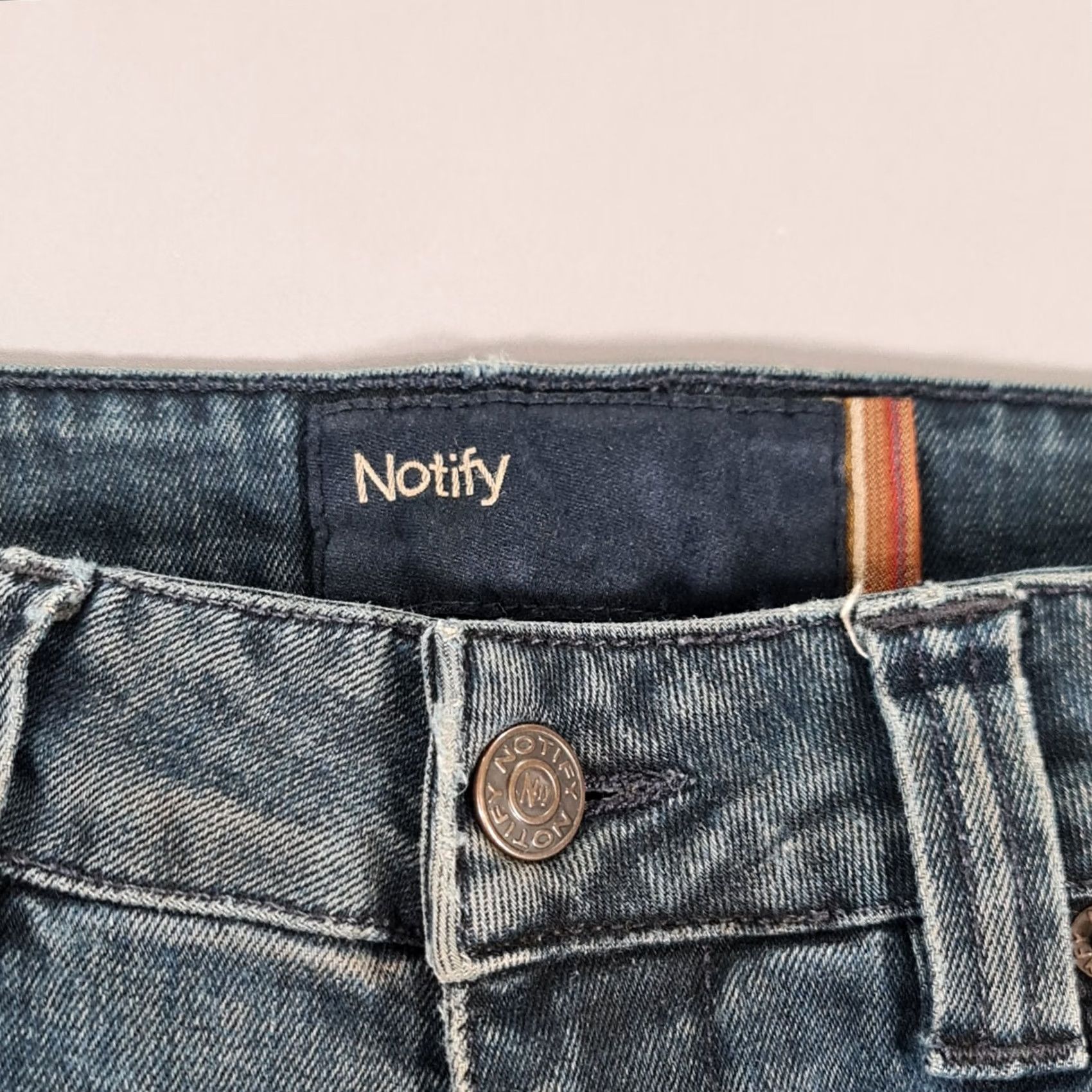 Vintage NOTIFY Jeans Blue W30 L32 Hellebora Low Rise Stretch Italy Readymade Cropped Womens Pants Size 30" / US 8 / IT 44 - 3 Thumbnail