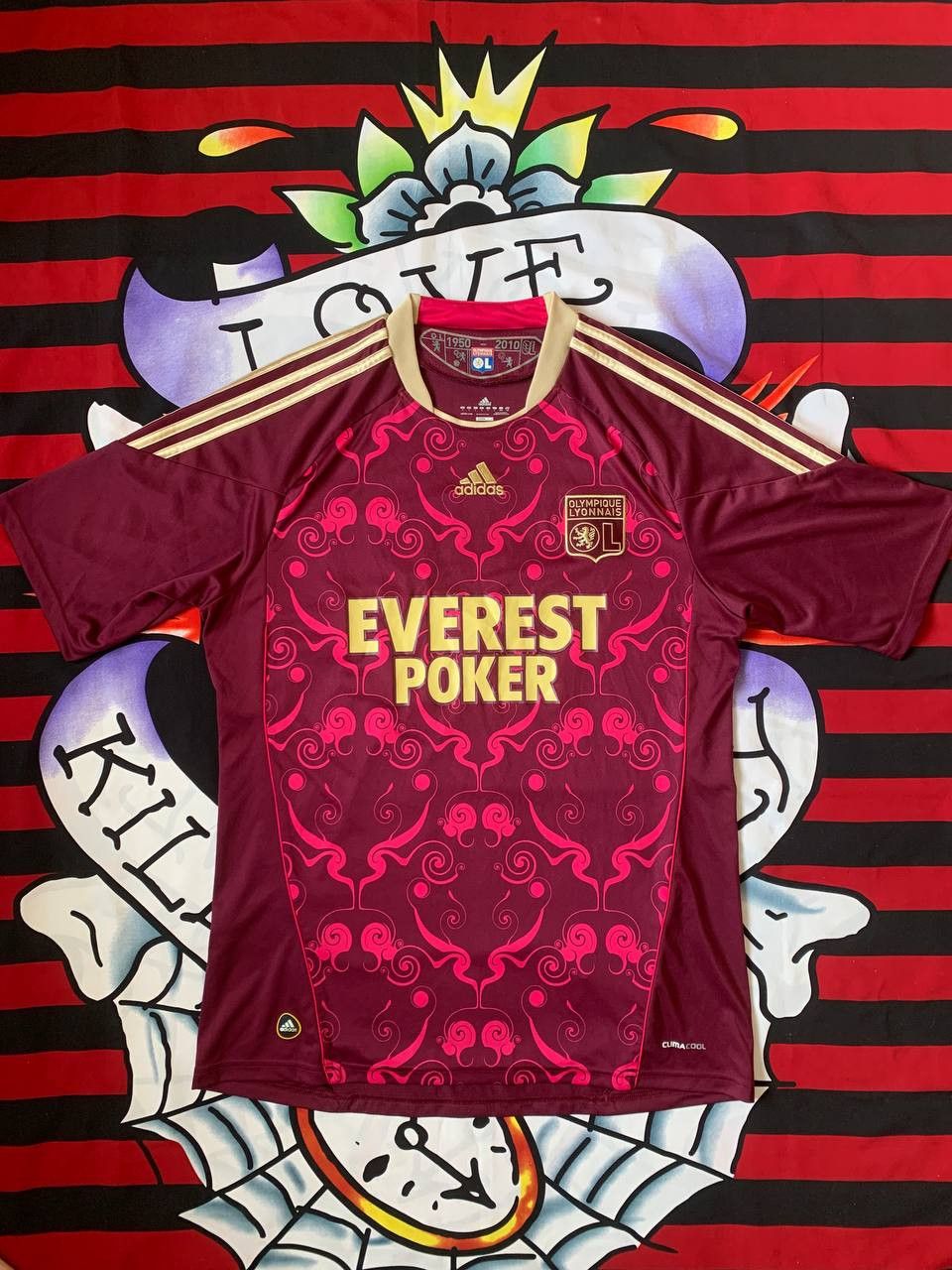 Adidas Olympique Lyonnais Lyon 2010/2011 Away Adidas Jersey Size L Size US L / EU 52-54 / 3 - 1 Thumbnail