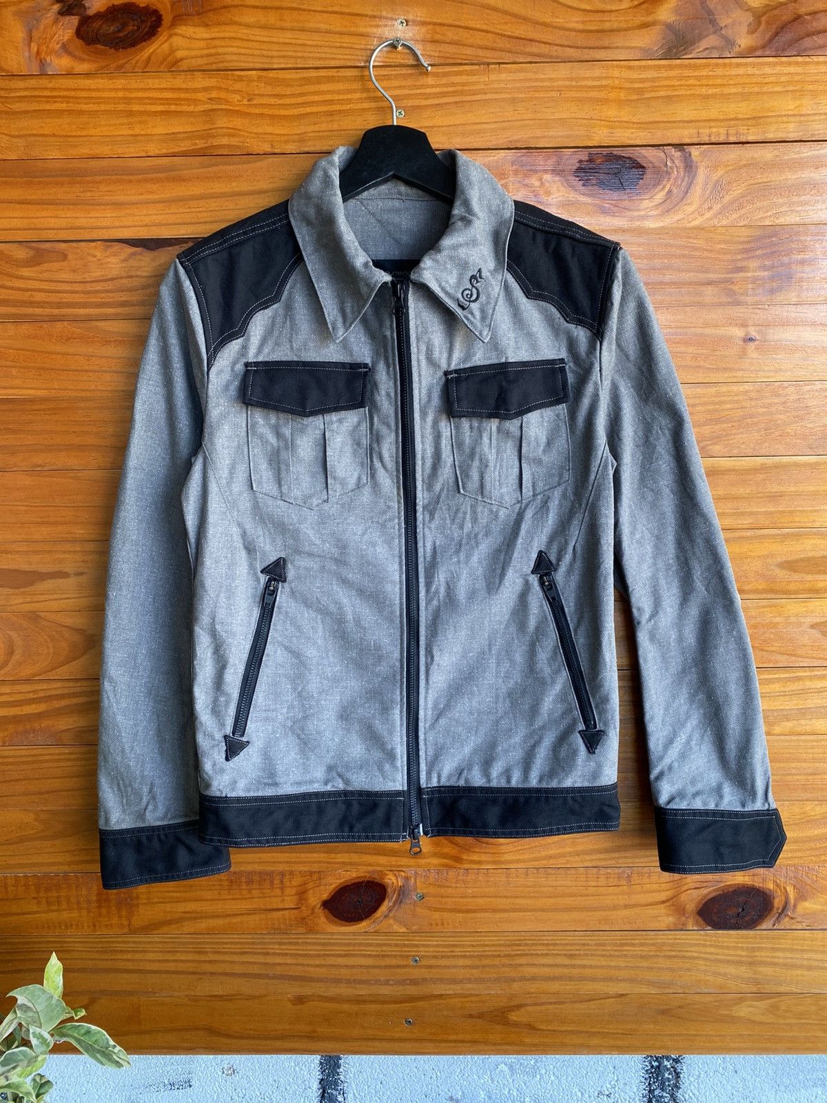 Japanese Brand NO CROSSING Japan Made Workwear Jacket – Grey & Black Zip Size US S / EU 44-46 / 1 - 3 Thumbnail