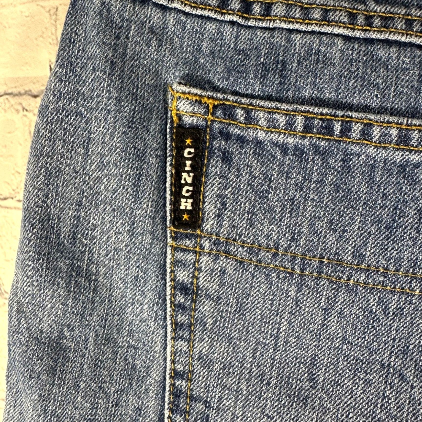 Vintage Cinch Jeans Mens Black Label Medium Wash 40x32 Straight 5-Pocket Denim Western Modern Casual Size US 40 / EU 56 - 6 Thumbnail