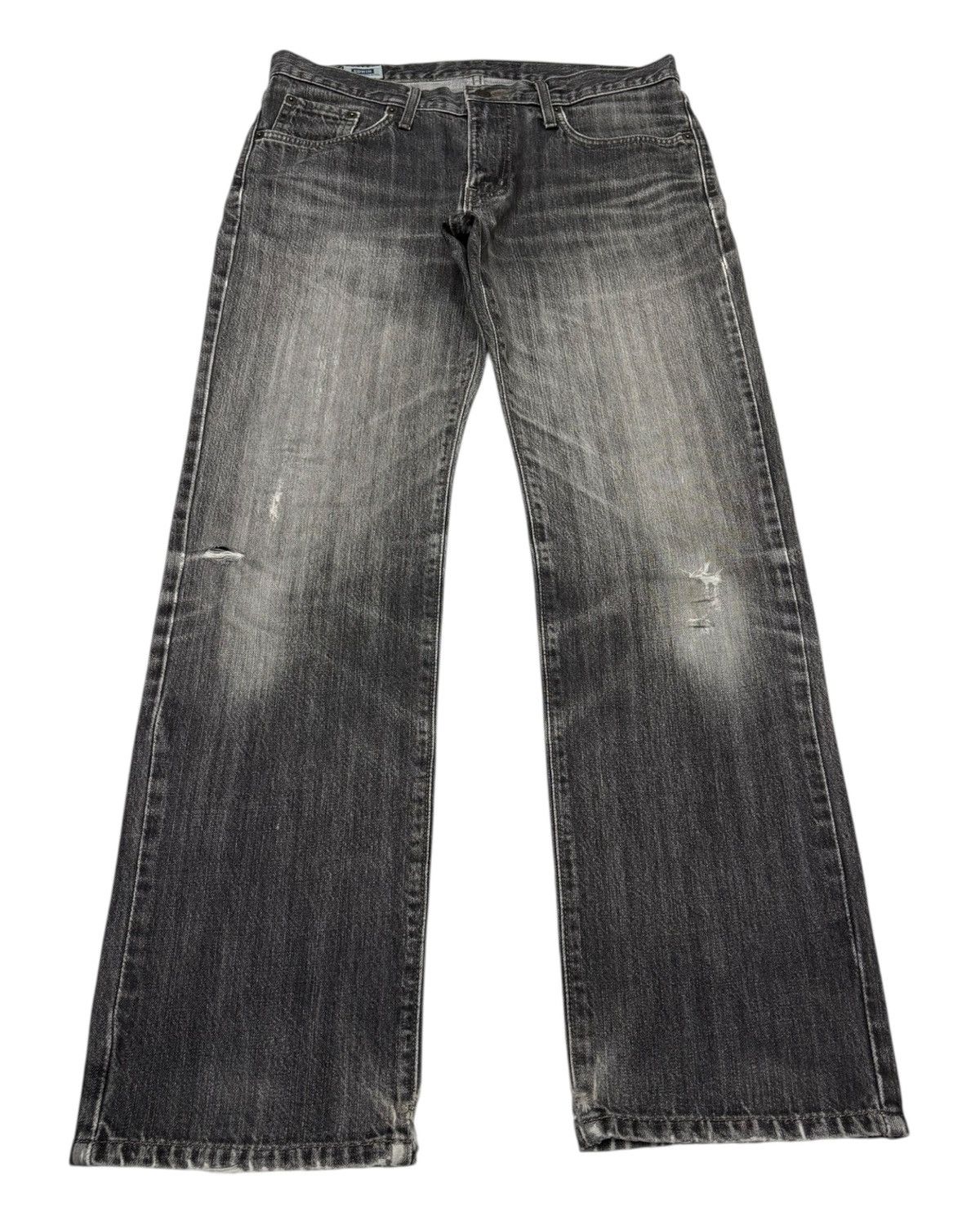 Hysteric Glamour Edwin Faded Black Loose Fit Distressed Denim Jeans Size US 33 - 1 Thumbnail