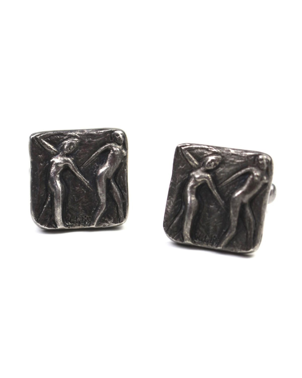 Vintage 1990S THE 18TH FASHION DESIGN HIROSHIMA SILVER CUFFLINKS Size ONE SIZE - 1 Thumbnail