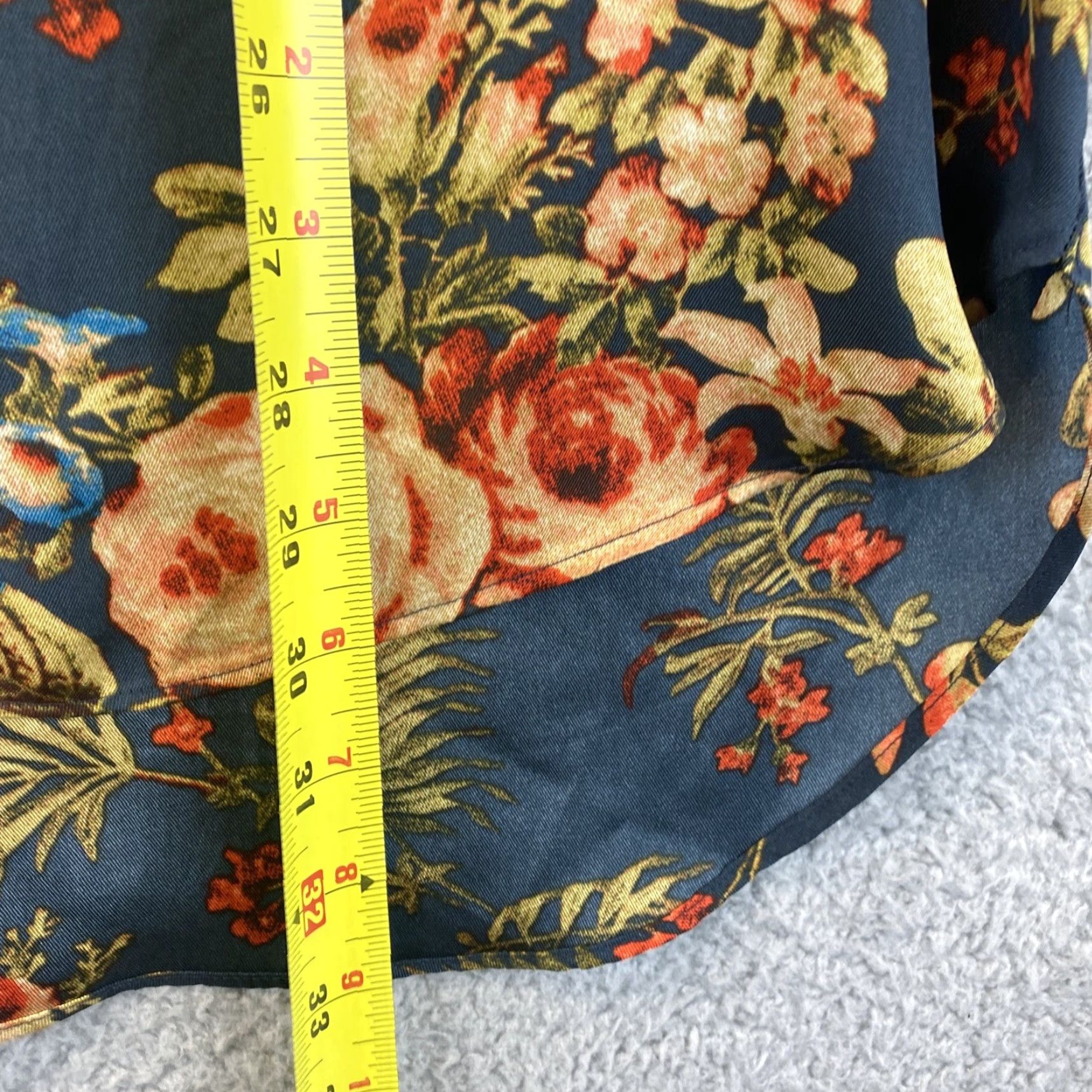 H&M H&M Black Floral Long Sleeve Polyester Relaxed Blouse Shirt Sz 14 / 66-7 Size XL / US 12-14 / IT 48-50 - 6 Thumbnail