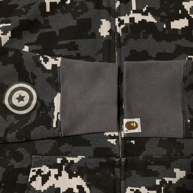 Bape BAPE MULTI PIXEL CAMO SHARK FULL ZIP HOODIE a bathing ape Size US S / EU 44-46 / 1 - 7 Thumbnail