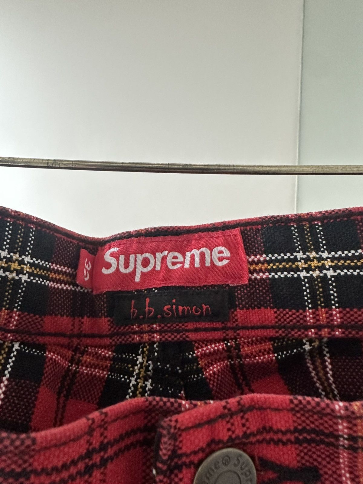 B.B. Simon × Supreme Plaid Studded Double Knee Size US 32 / EU 48 - 3 Thumbnail