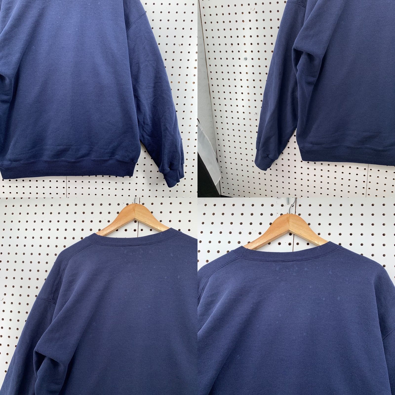 Russell Athletic VINTAGE Russell Athletic Sweatshirt Crewneck XL Navy Blue Mens 90s Distress Cotton Crew Neck Sweatshirt Size US XL / EU 56 / 4 - 10 Thumbnail