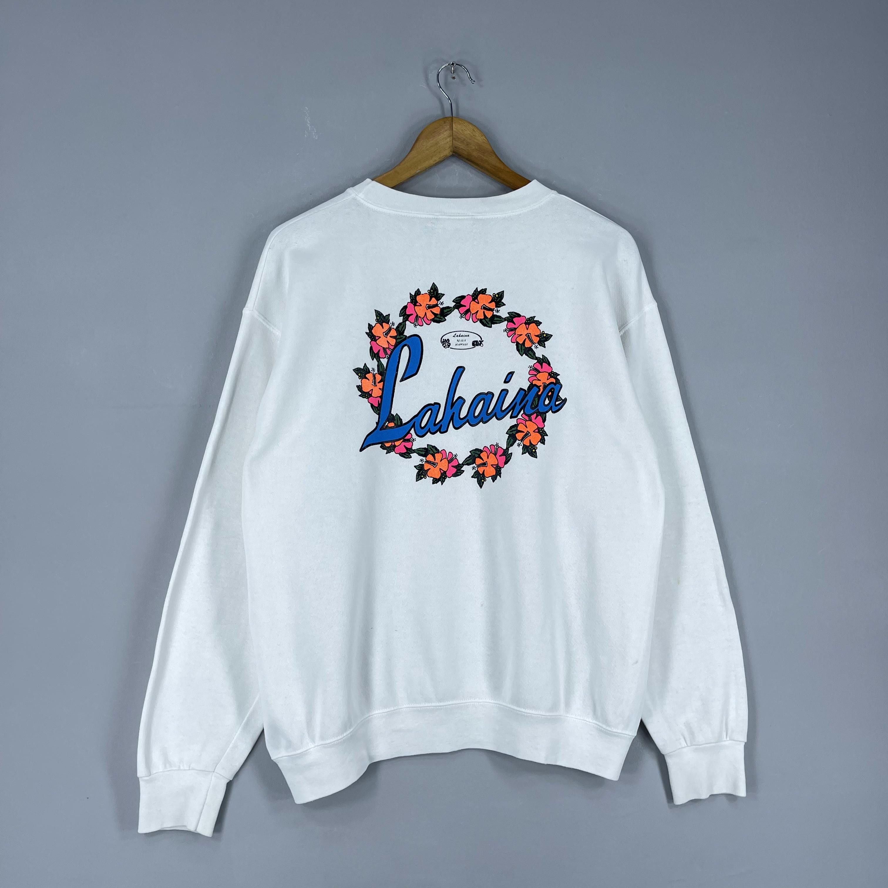 Vintage Vintage 90s LAHAINA Hawaii Back Hit Printed Sweatshirt Size US M / EU 48-50 / 2 - 3 Thumbnail