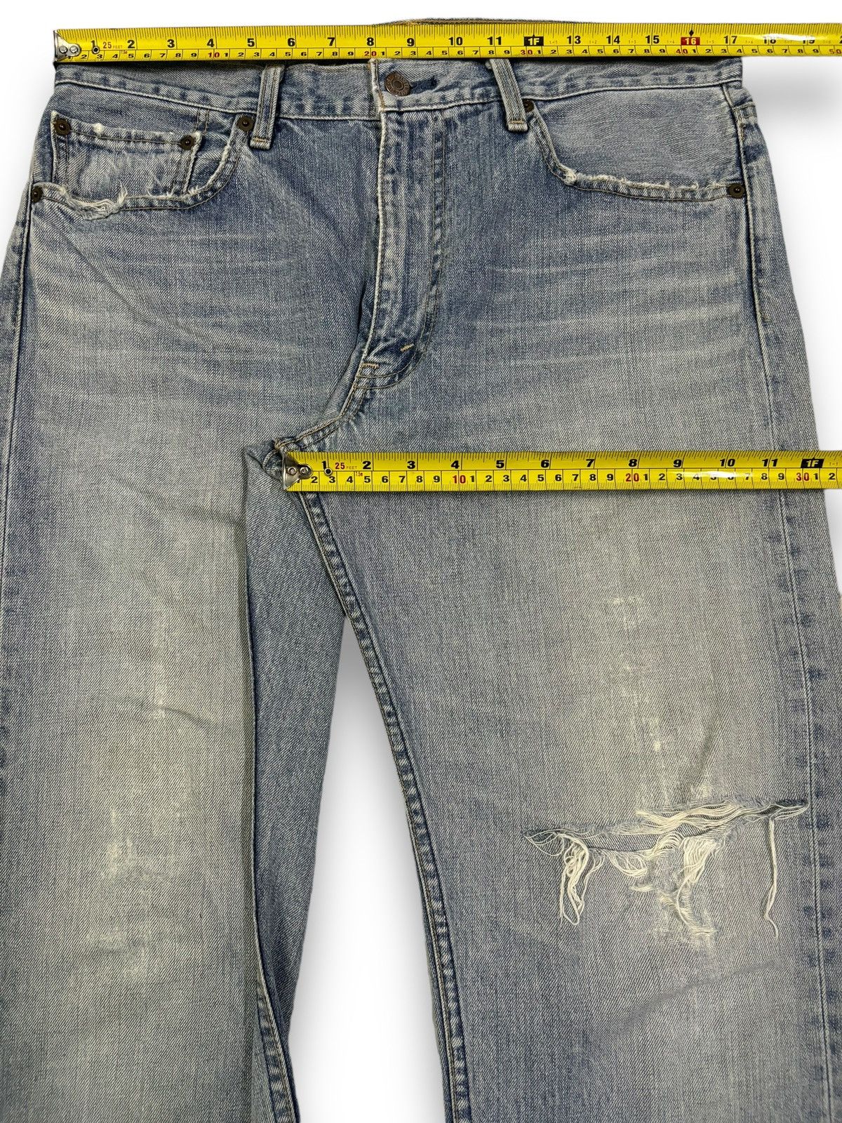 Levi's Vintage 90s Levis 505 Faded Straight Leg Distressed Jeans Size US 34 / EU 50 - 17 Thumbnail