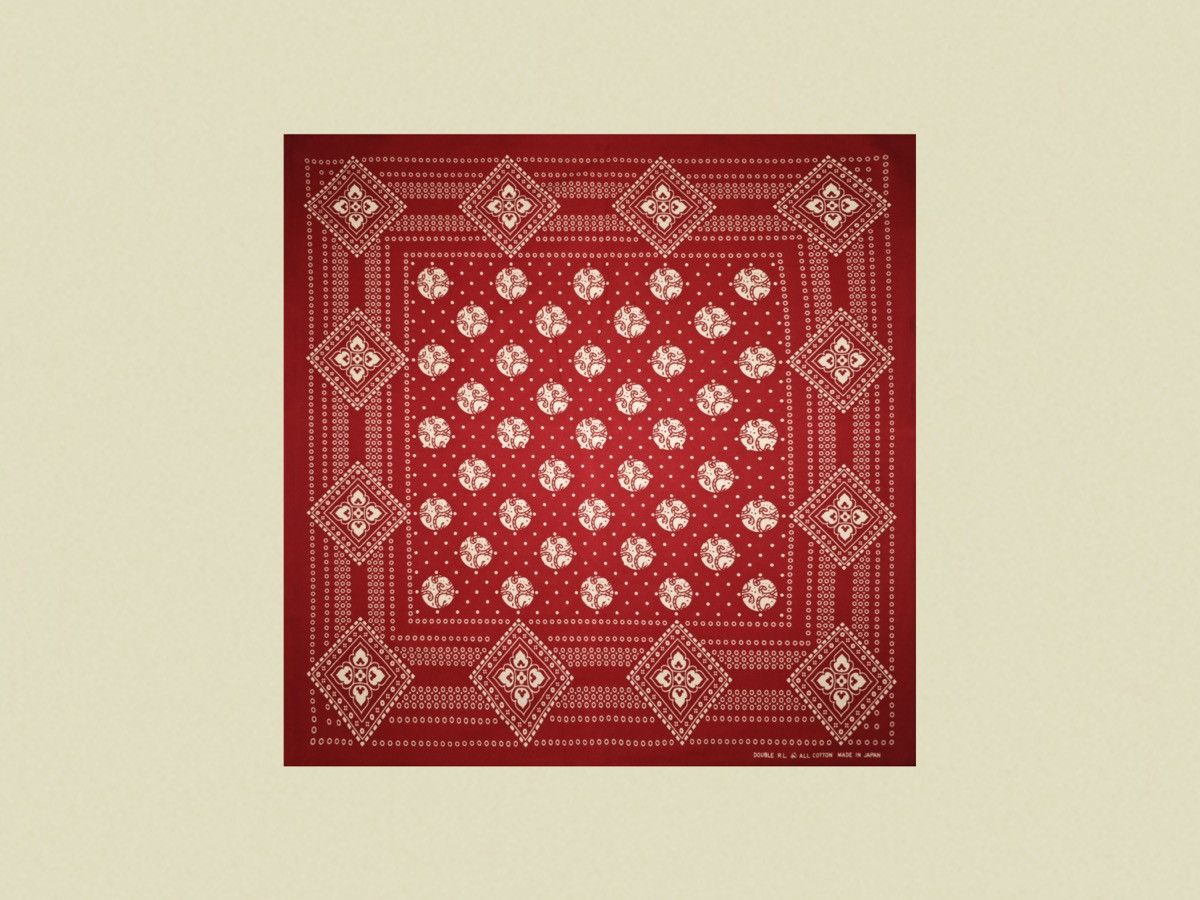 RRL Ralph Lauren RRL Vintage Printed Bandanna COTTON Scarf handkerchief Size ONE SIZE - 1 Thumbnail