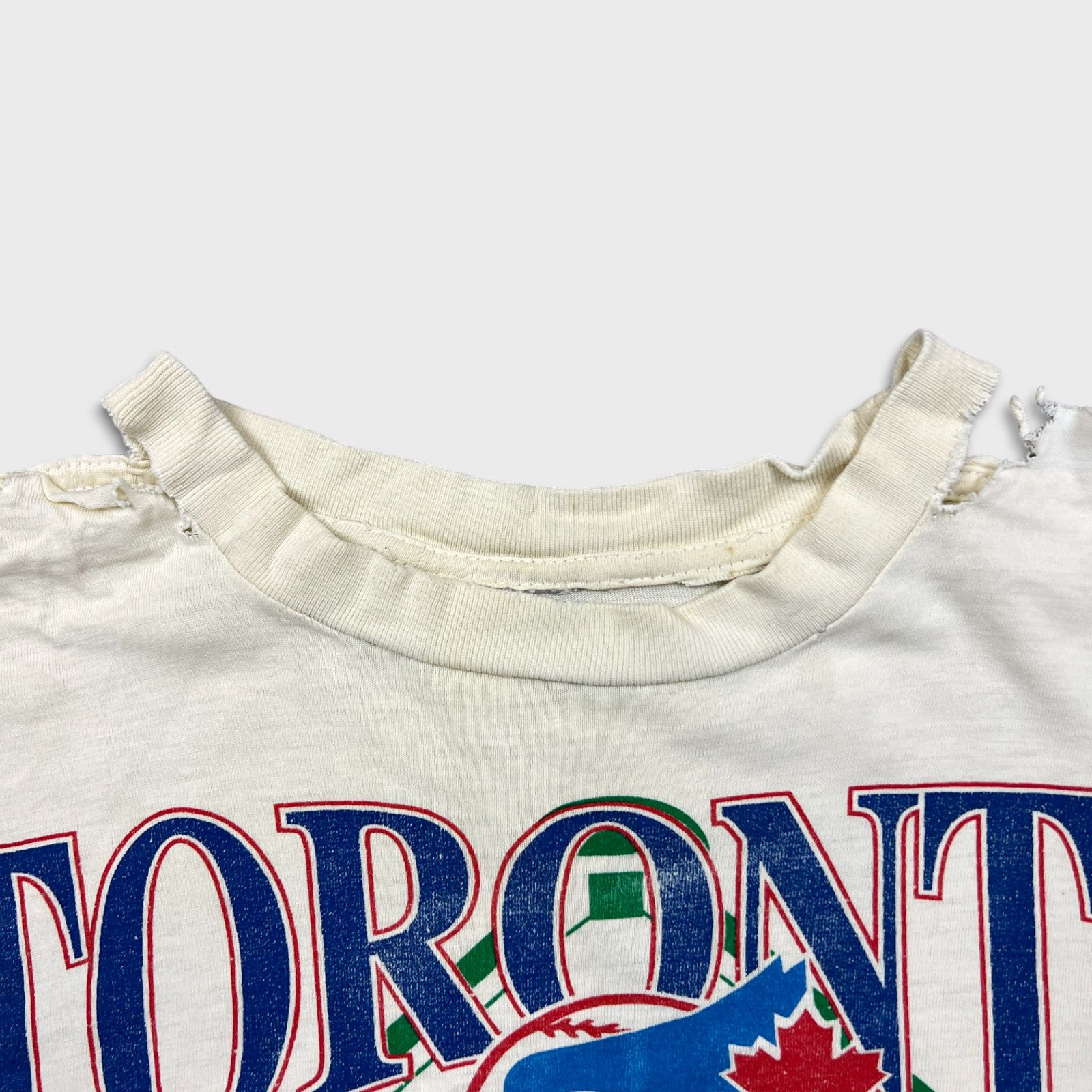 MLB 1993 Toronto Blue Jays T Shirt Back 2 Back Thrashed MLB Tee Size US L / EU 52-54 / 3 - 9 Thumbnail
