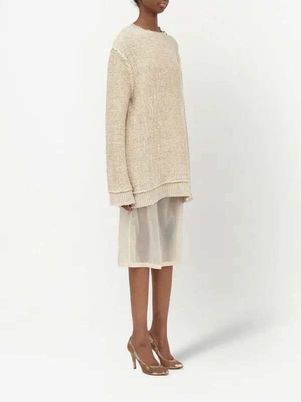 Maison Margiela o1y0625 Sweater in Beige Size XL / US 12-14 / IT 48-50 - 3 Thumbnail