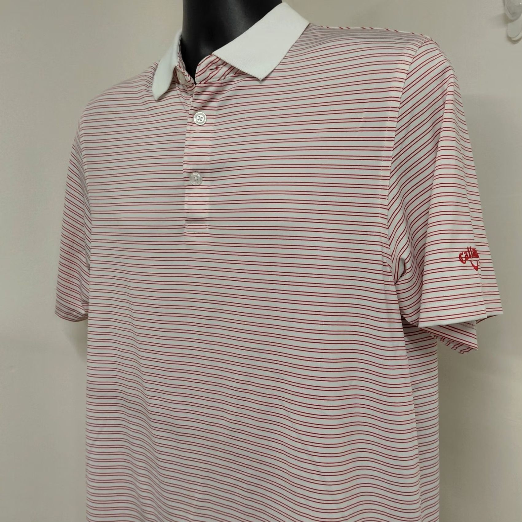Callaway Callaway Opti Dri Polo Shirt Men's Size S Red Striped Short Sleeve EUC Size US S / EU 44-46 / 1 - 3 Thumbnail