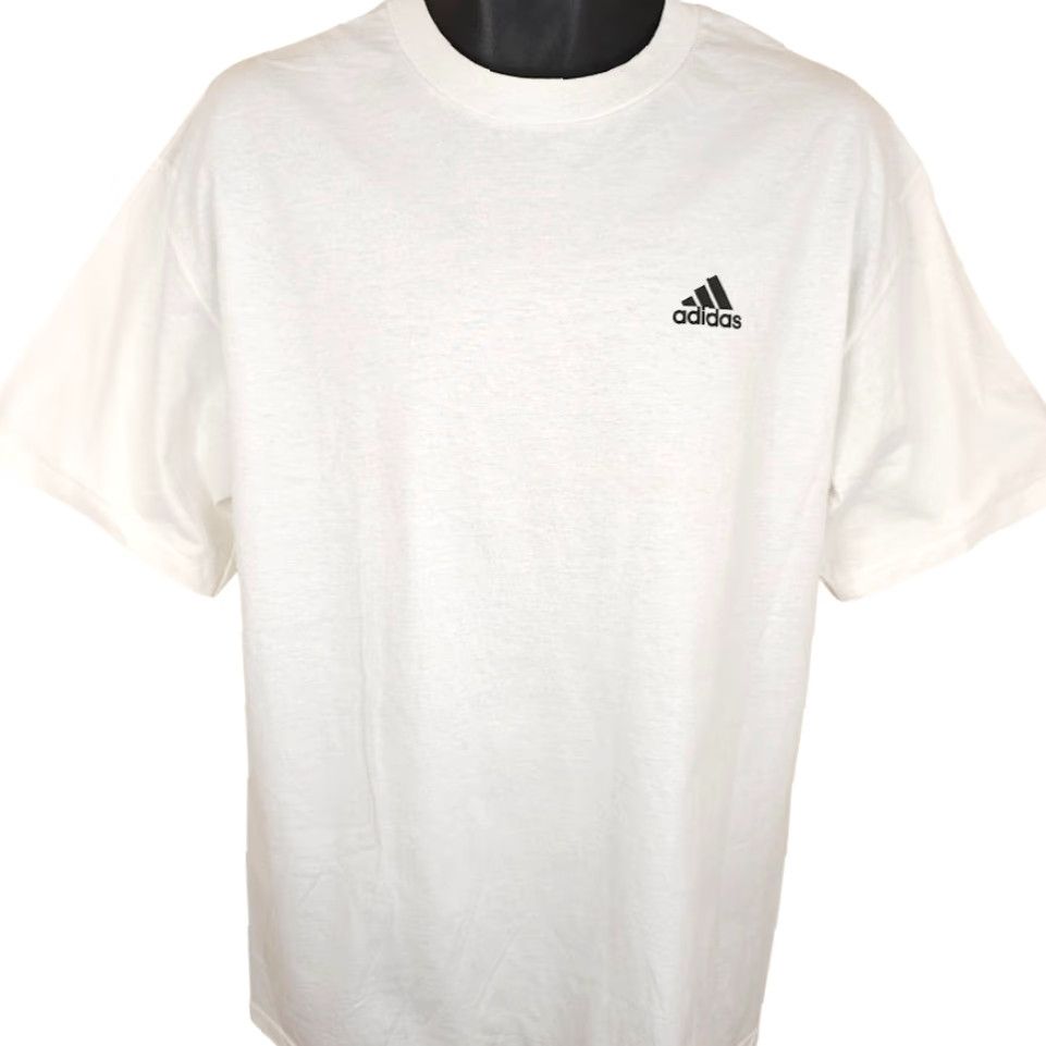 Adidas VINTAGE Adidas T Shirt Mens Size Medium White Y2K OVERSIZED Fit Streetwear Size US M / EU 48-50 / 2 - 2 Thumbnail