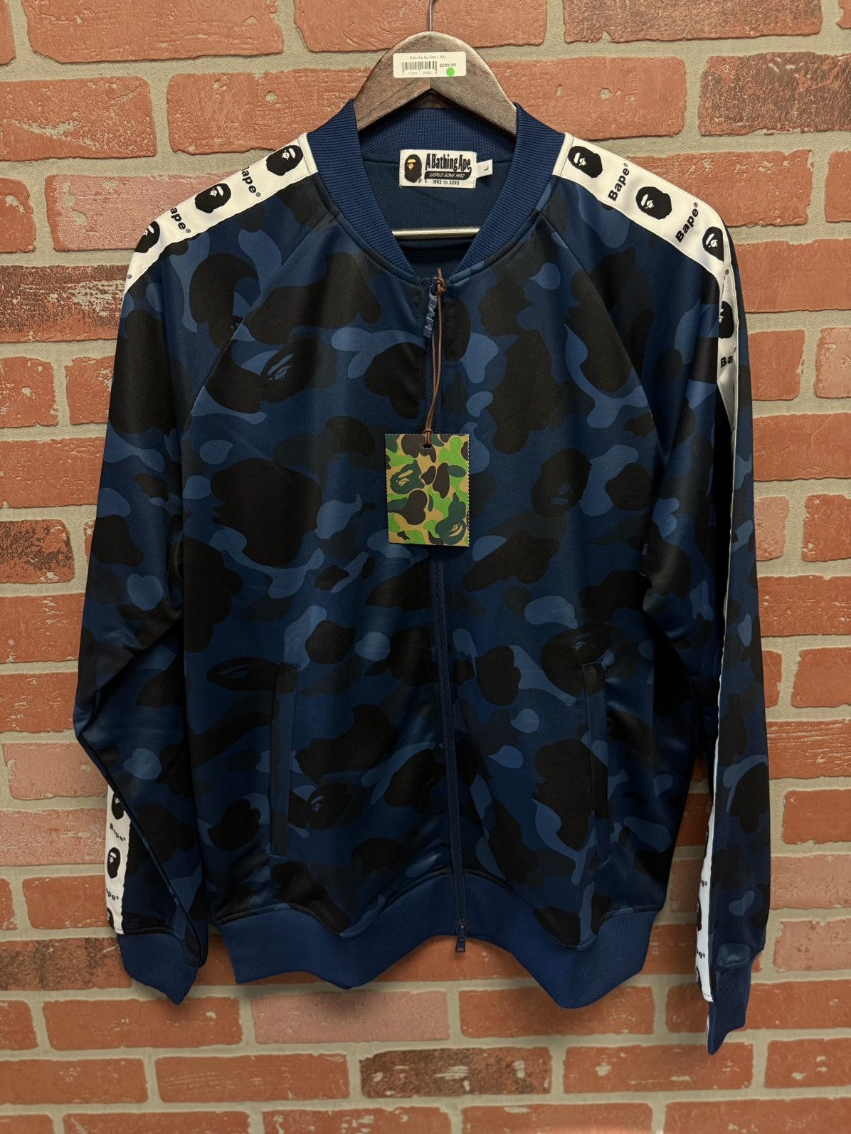 Bape Bape Camo Blue Tape Jersey Zip Up Jacket Size Large (NEW) Size US L / EU 52-54 / 3 - 5 Thumbnail