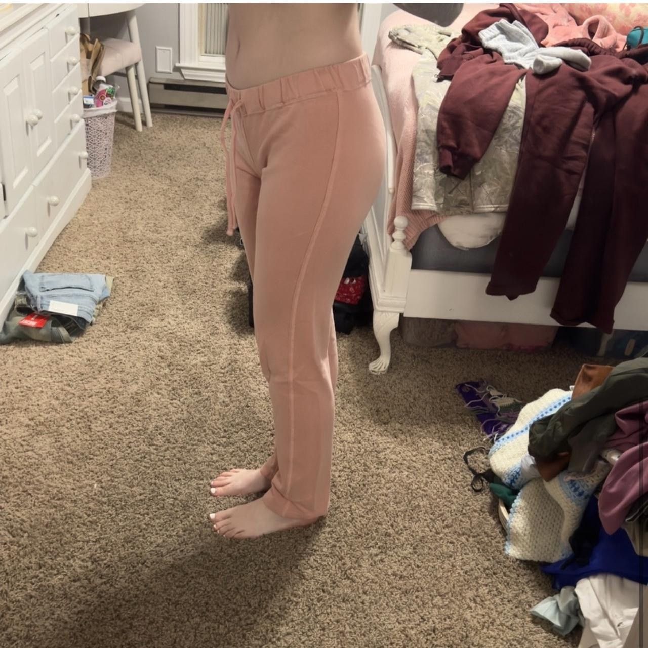 Abercrombie & Fitch × Vintage Y2K Abercrombie & Fitch Pink Straight Leg Sweatpants Size 26" / US 2 / IT 38 - 6 Thumbnail