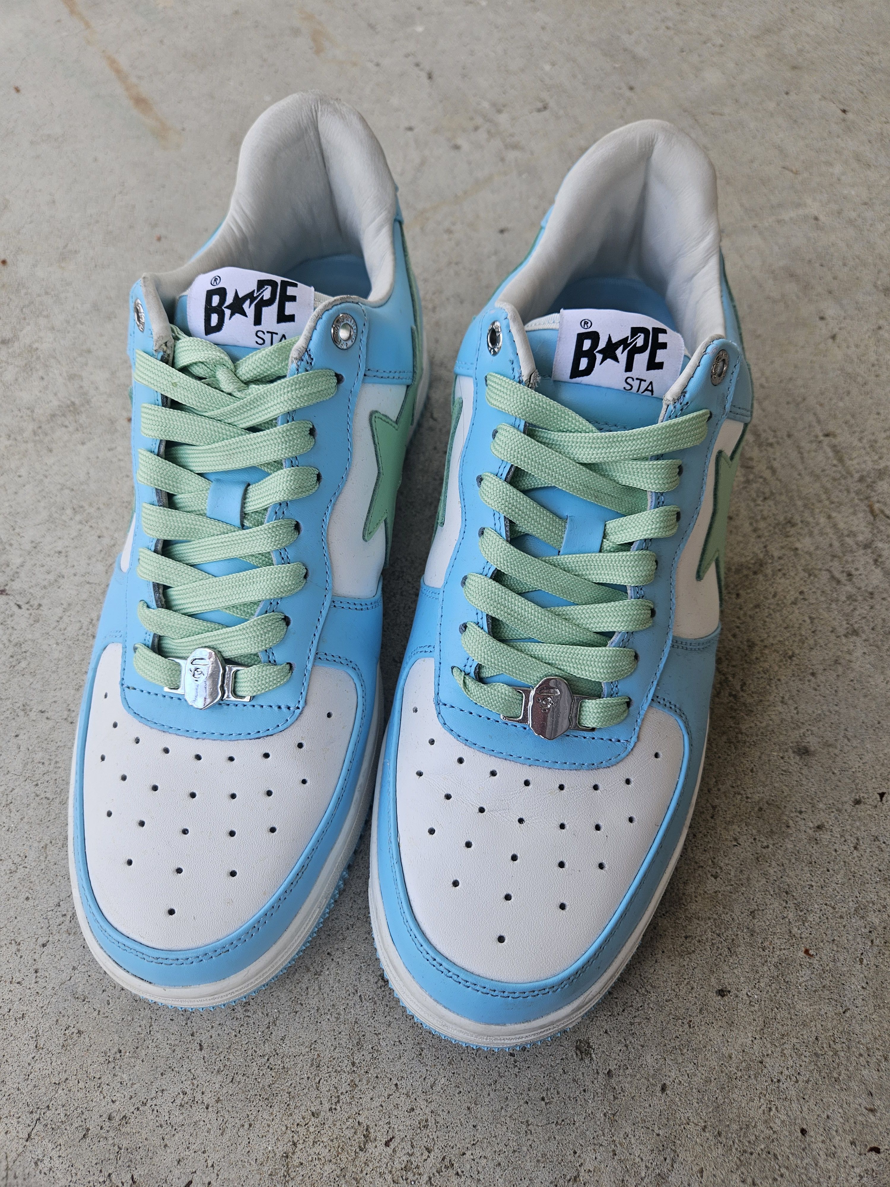 Bape Bapesta Pastel Pack Sax Blue Green Sneakers Size US 11 / EU 44 - 6 Thumbnail