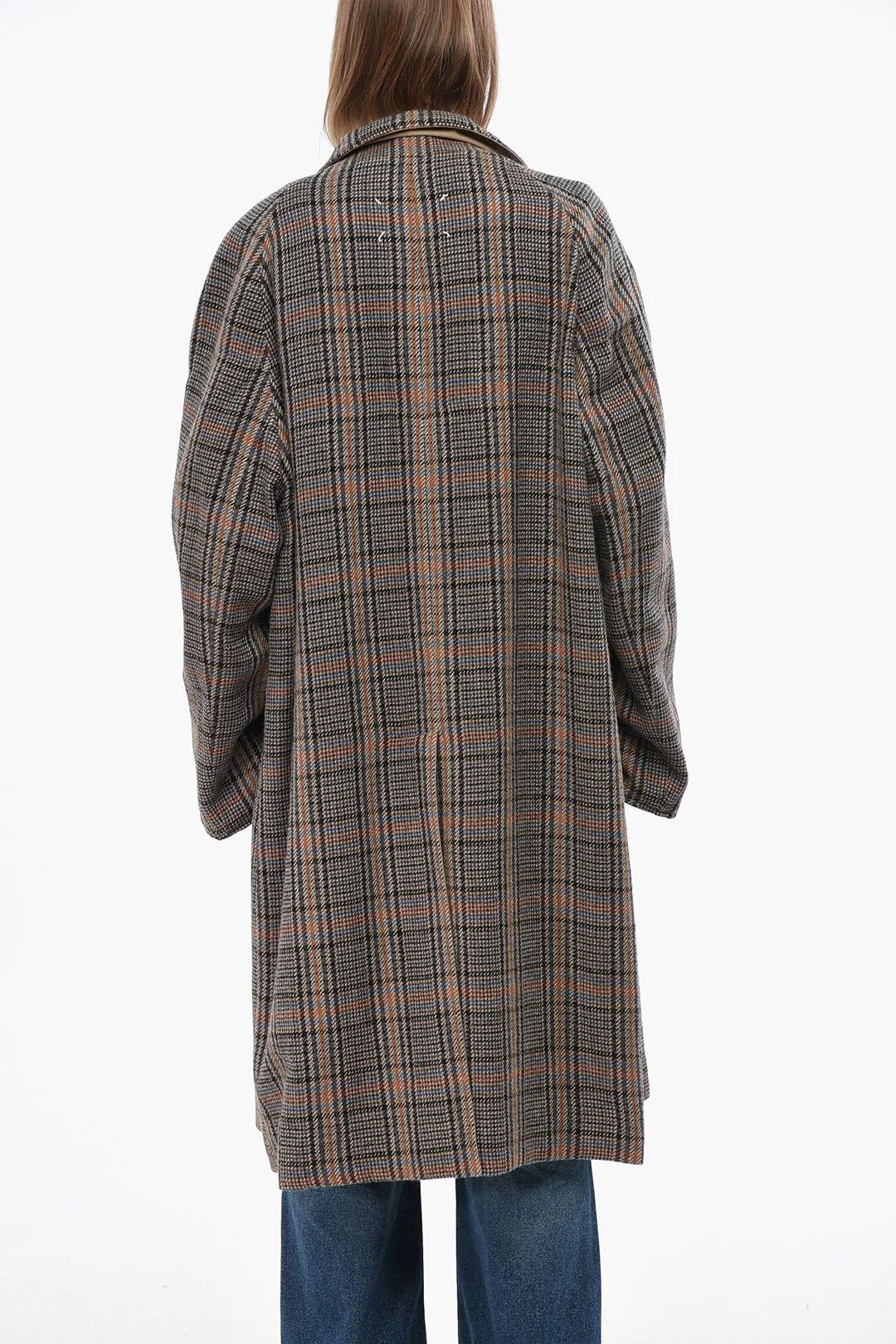 Maison Margiela og1mm0326 Vintage-Effect Checked Coat in Beige Size US M / EU 48-50 / 2 - 5 Thumbnail