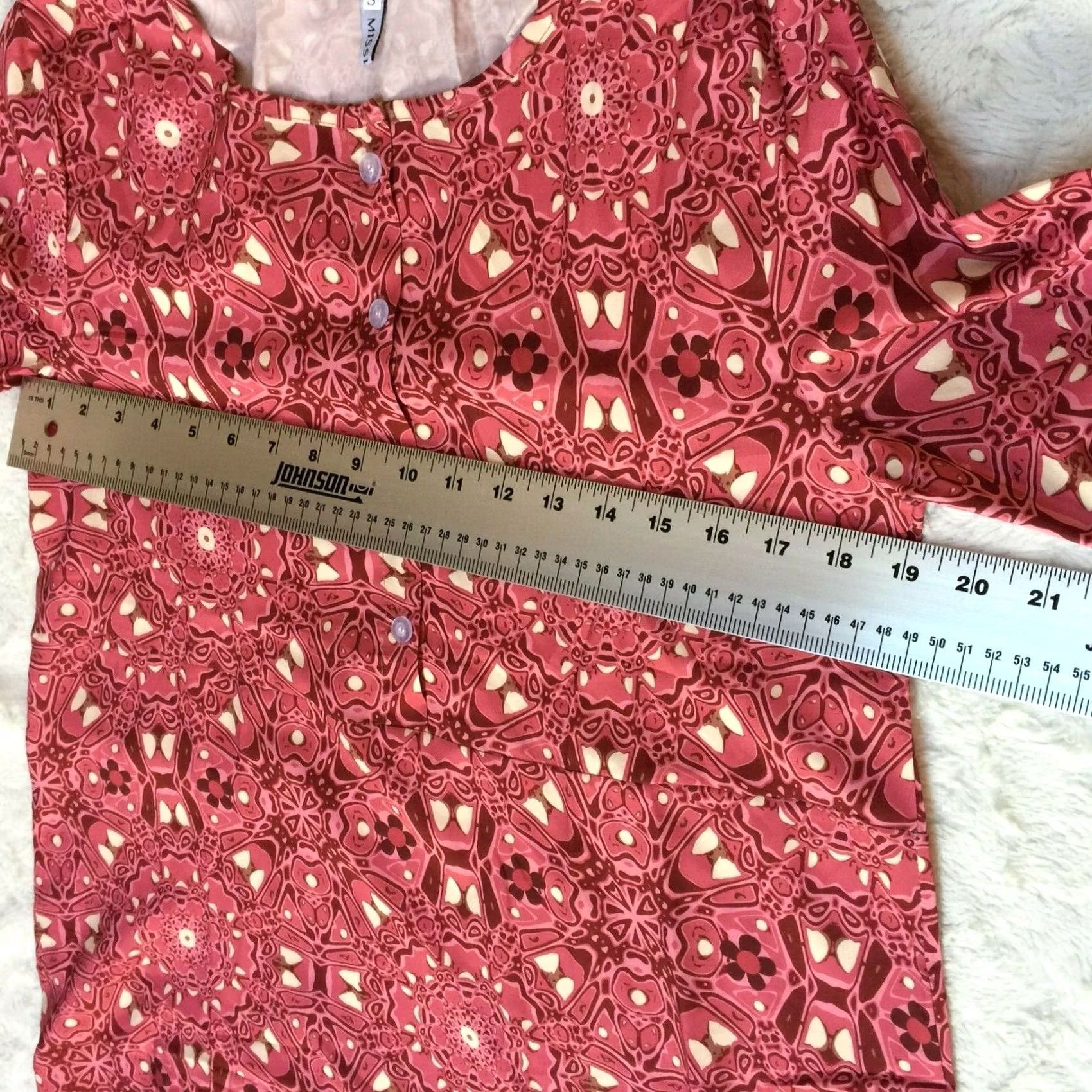 Pinko Misslook Women Pink Floral 3/4 Sleeve Ruffle Hem Long Maxi Dress Small Side Slit Size S / US 4 / IT 40 - 5 Thumbnail