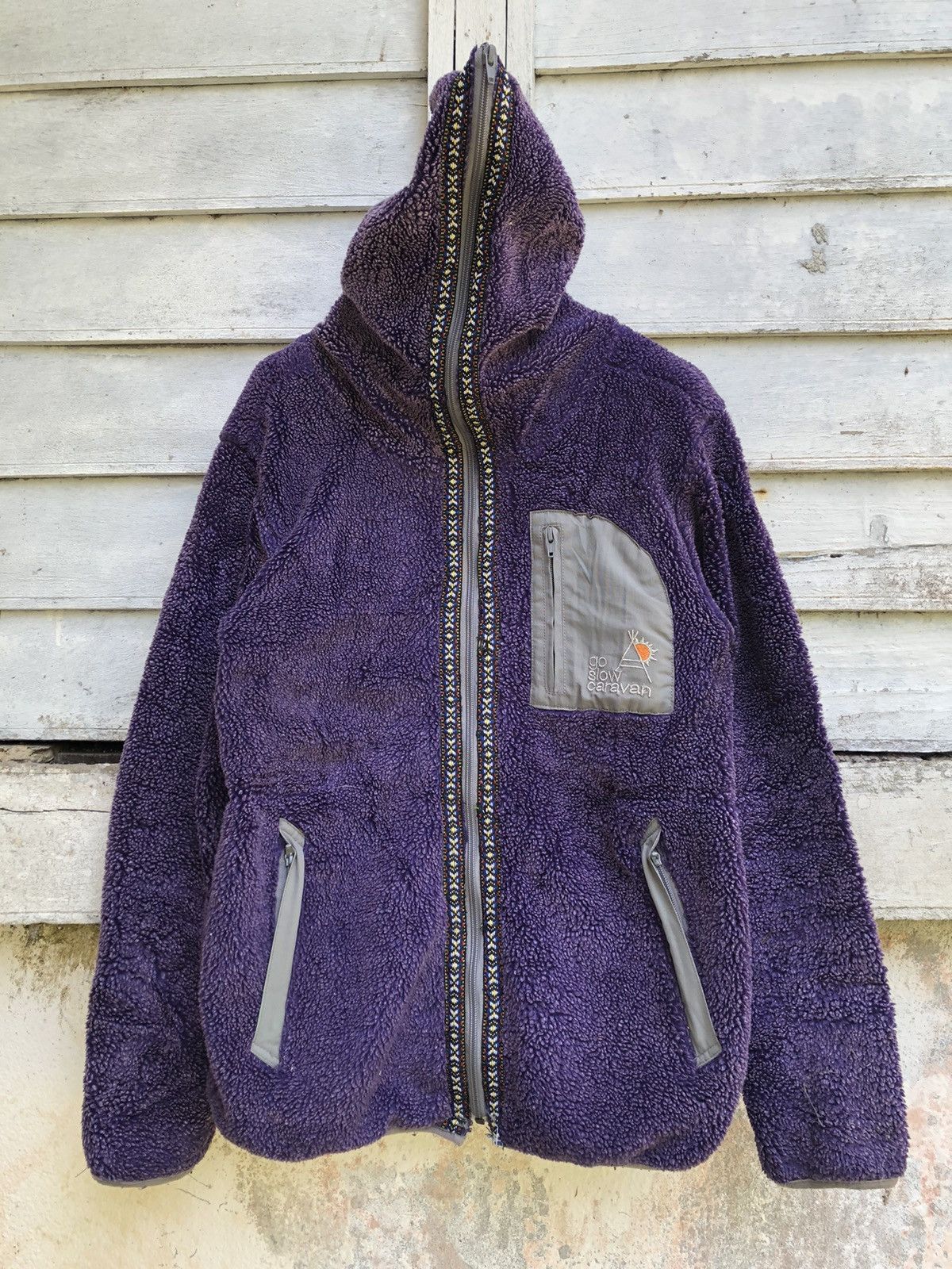 go slow caravan GO SLOW CARAVAN FULL ZIPPER HOODIE FLEECE Size US M / EU 48-50 / 2 - 2 Thumbnail