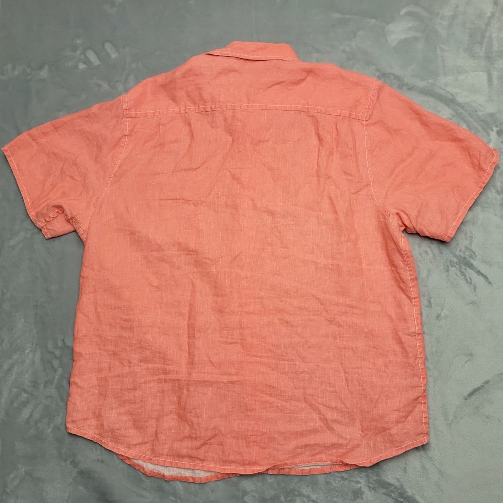 Tommy Bahama Tommy Bahama Shirt Mens XXL Coral Orange Linen Short Sleeve Casual Resort Beach Shirt Mens Size US XXL / EU 58 / 5 - 6 Thumbnail