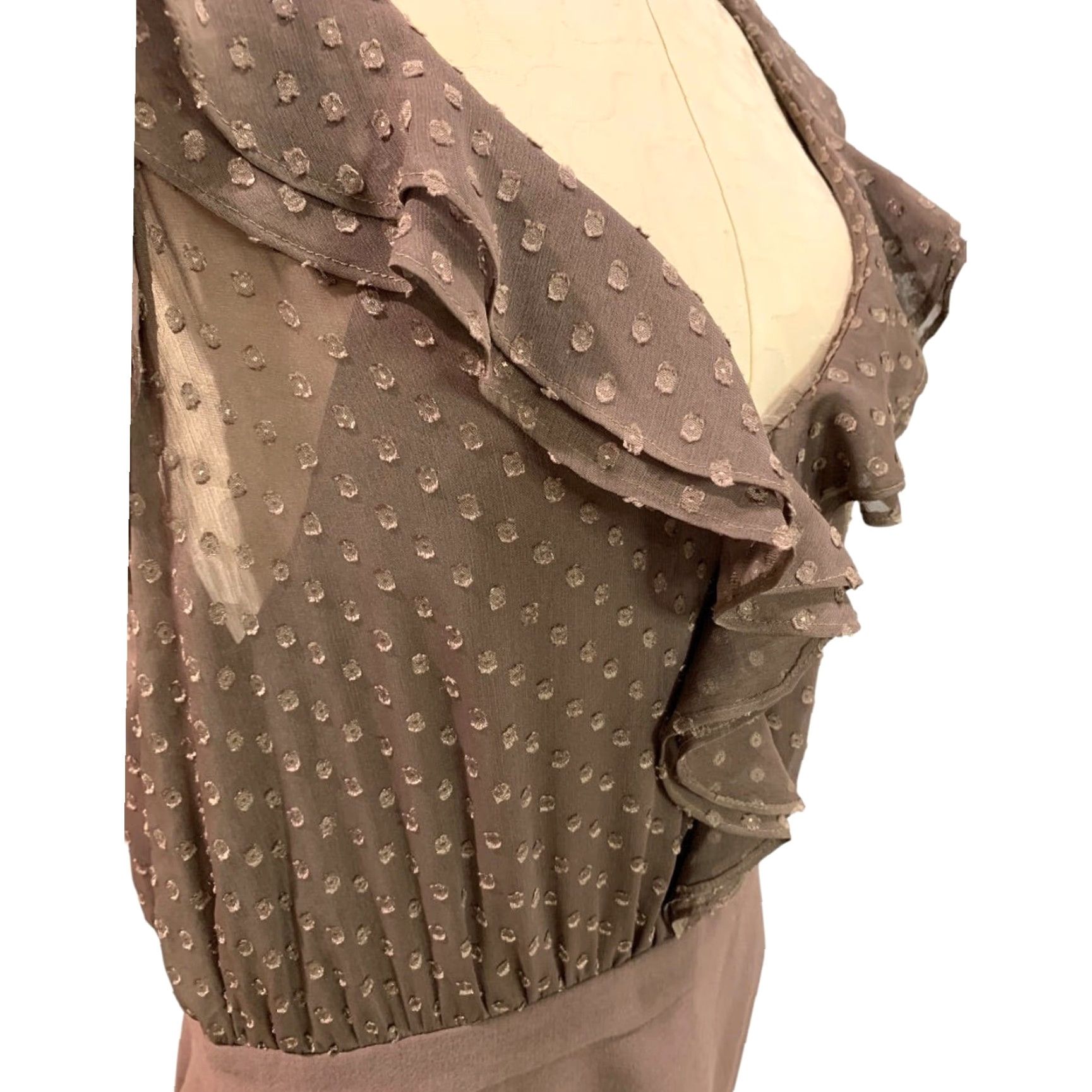 Loft VINTAGE LOFT Dress Brown Sleeveless Bodice Size 12 Women Knee Length Bodice Dress LOFT Brown Sleeveless Bodice 12 Women Size XL / US 12-14 / IT 48-50 - 6 Thumbnail