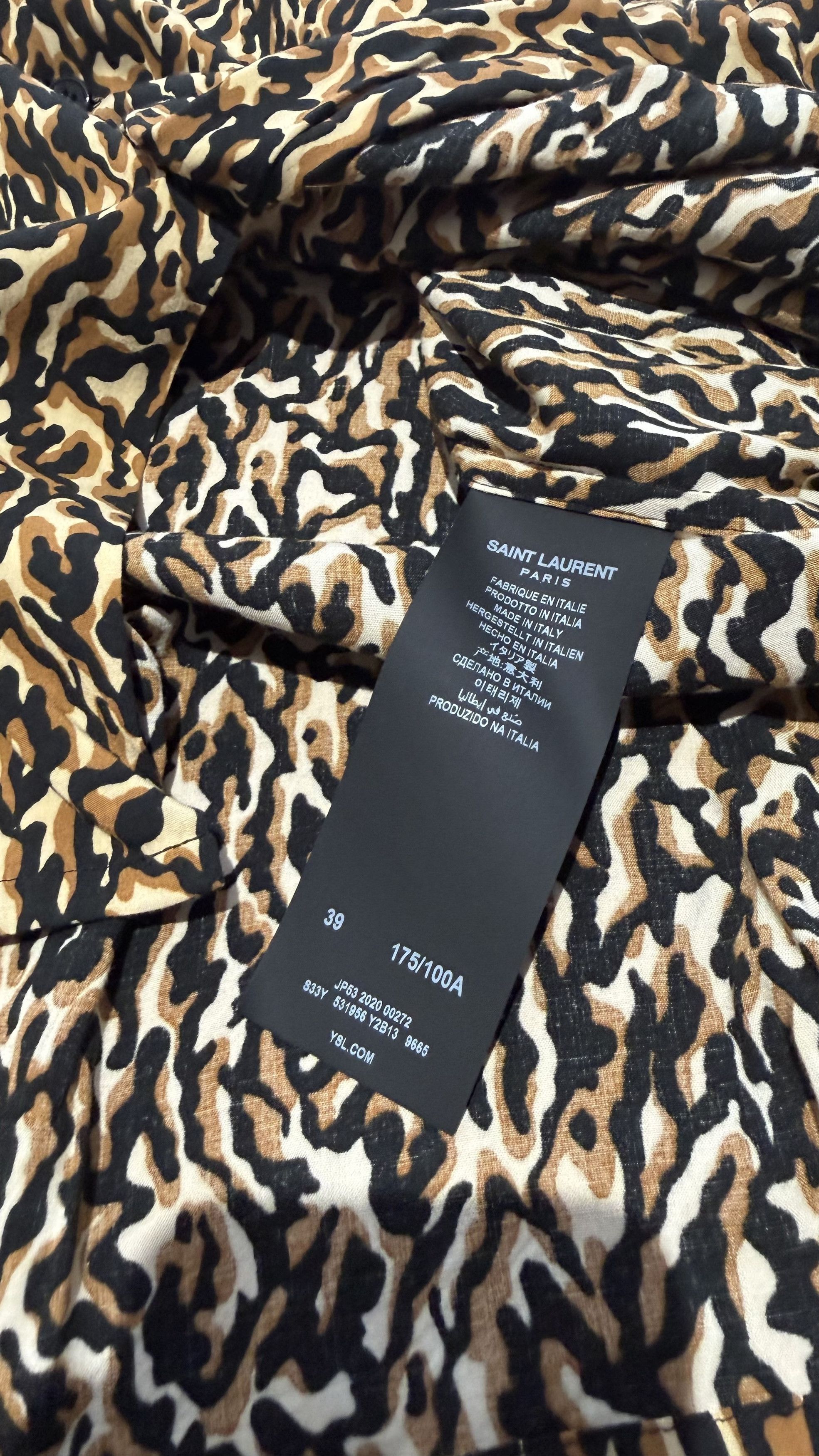Saint Laurent Paris Saint Laurent Camo Shirt Size US M / EU 48-50 / 2 - 4 Thumbnail