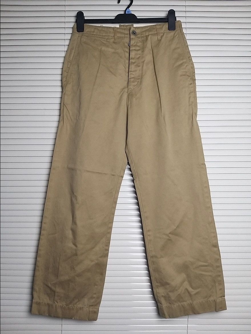 Buzz Rickson's NICE🔥VINTAGE BUZZ RICKSON'S TROUSERS KHAKI CASUAL PANTS Size US 30 / EU 46 - 1 Thumbnail