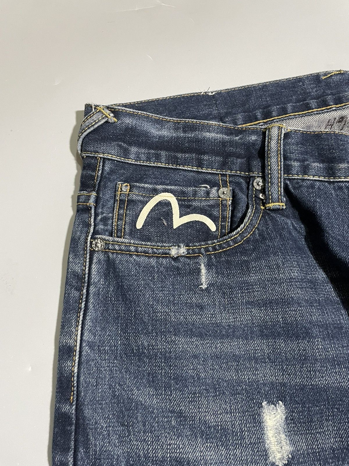 Evisu Evisu Genes Seagull Selvedge Distressed Denim Jeans Size US 34 / EU 50 - 9 Thumbnail