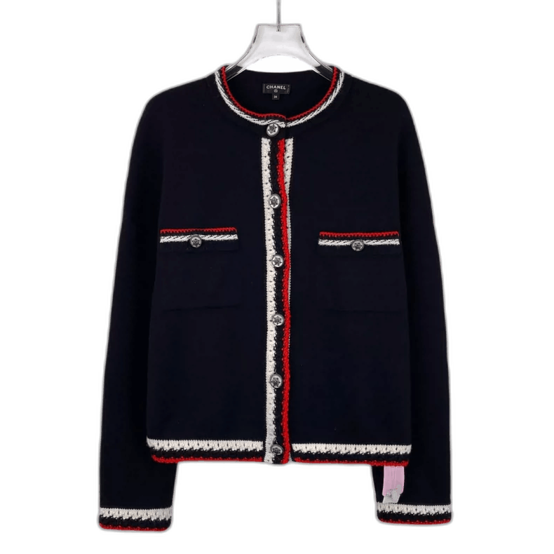 Chanel Chanel Black Cashmere Cardigan with Snowflake Design Size XS / US 0-2 / IT 36-38 - 1 Thumbnail