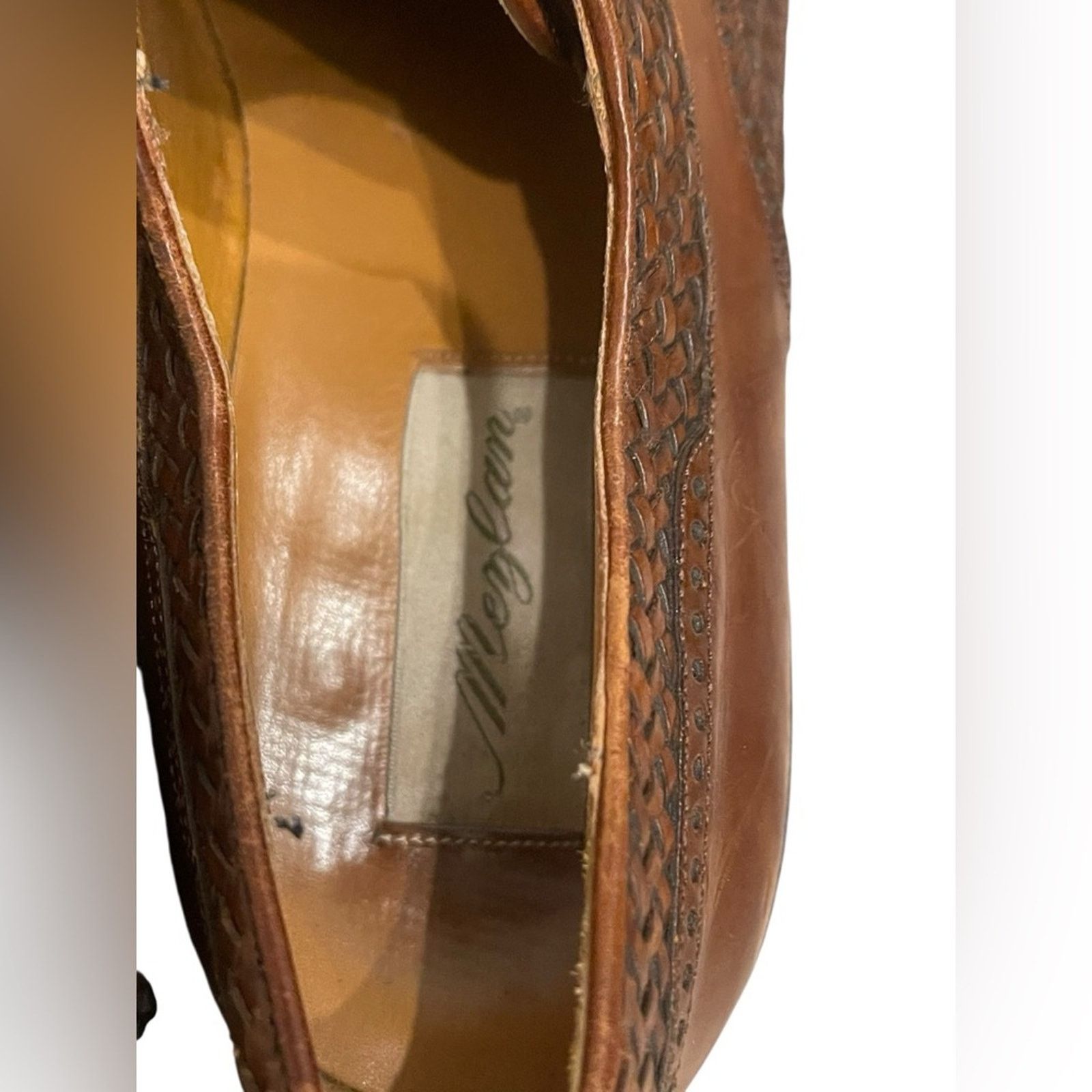 Mezlan Mezlan Salinas Genuine Crocodile Brown Woven Leather Shoes Size US 10 / EU 43 - 7 Thumbnail