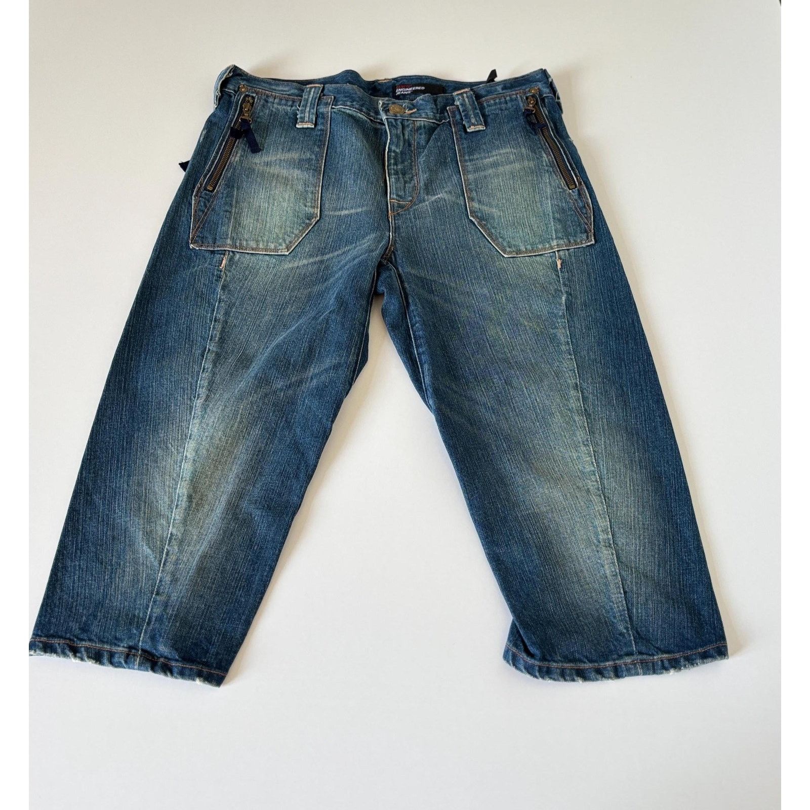 Japanese Brand × Levi's × Levi's Vintage Clothing Vintage Levi’s Engineered Jeans Capri M Blue Denim Y2K Pants Size US 30 / EU 46 - 4 Thumbnail
