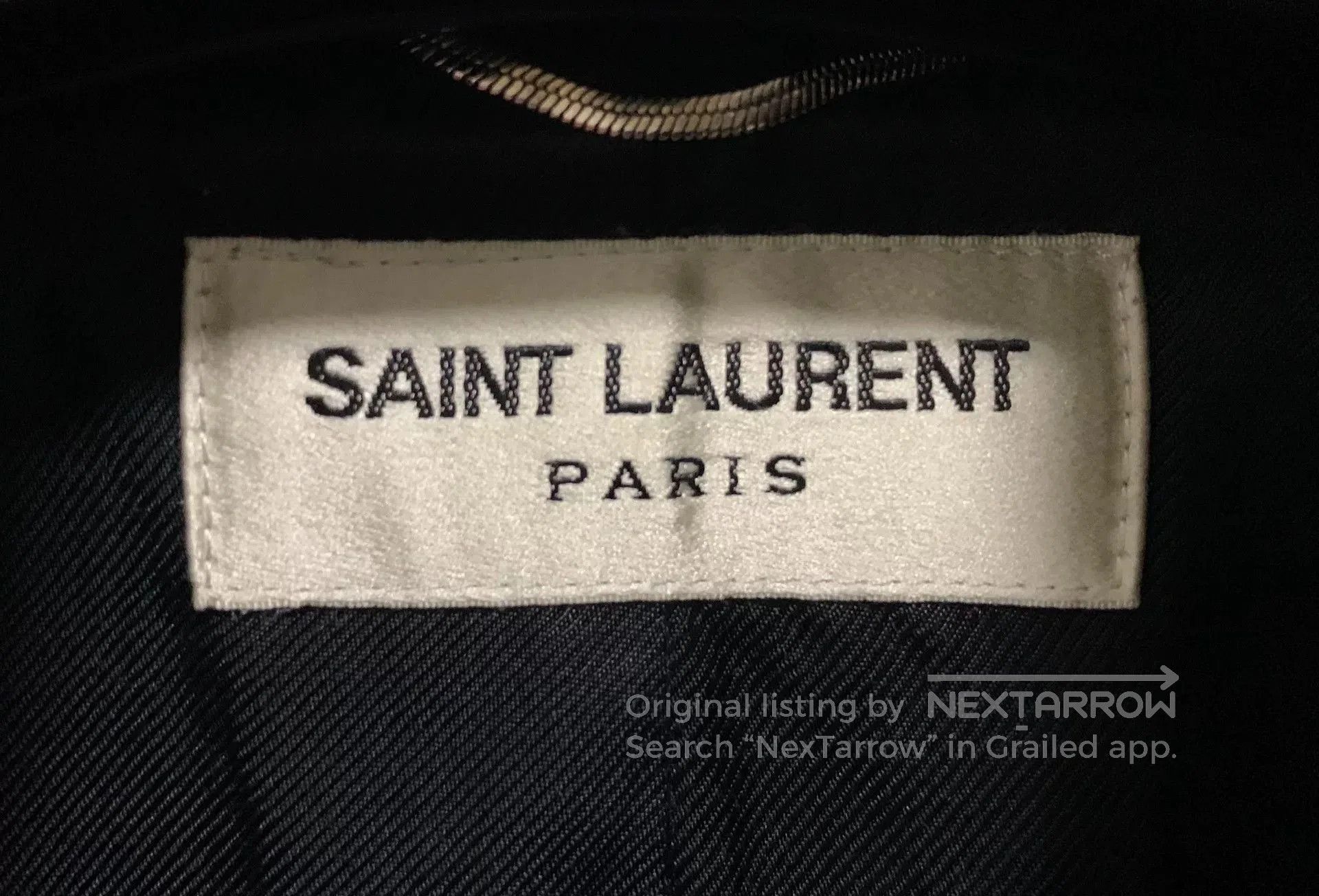 Saint Laurent Paris Saint Laurent Blue Wool Baseball Jacket. Size US L / EU 52-54 / 3 - 3 Thumbnail
