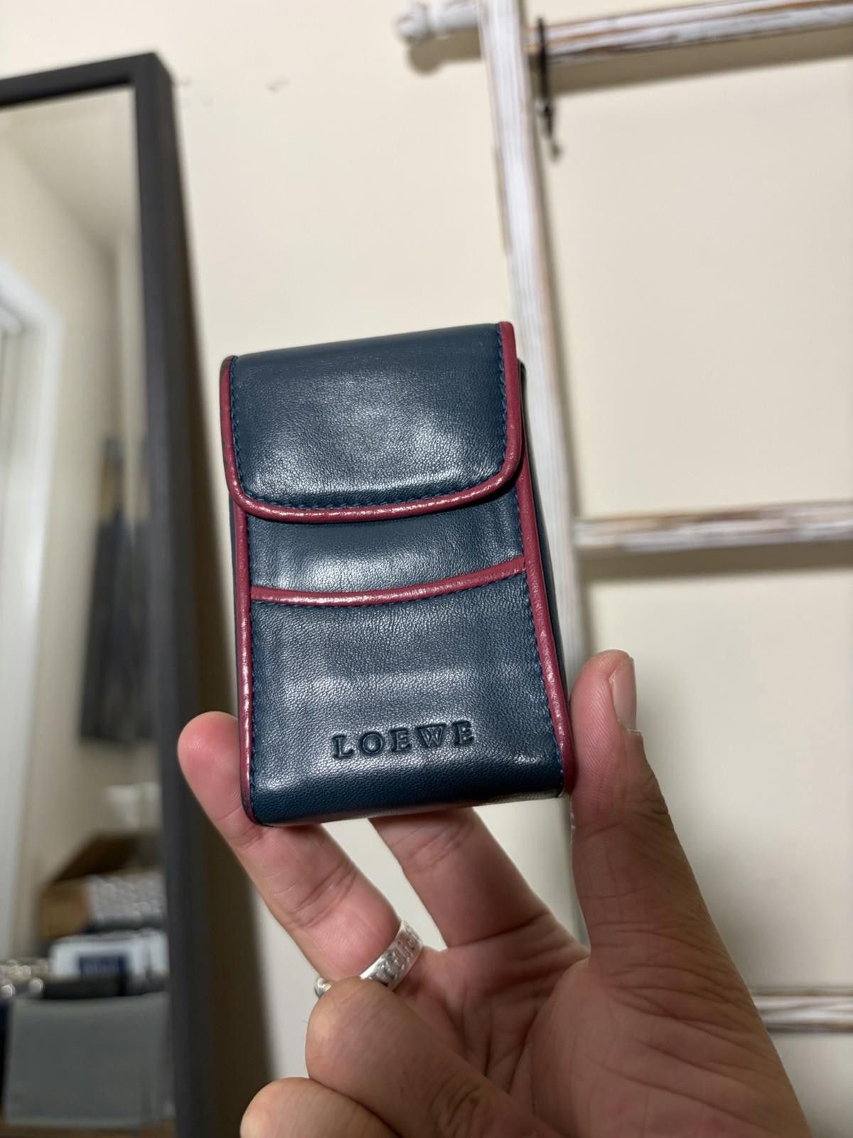 Loewe Loewe Soft Napa Calf Leather Gray(?) Red Boxy Cigarette Case Size ONE SIZE - 6 Thumbnail