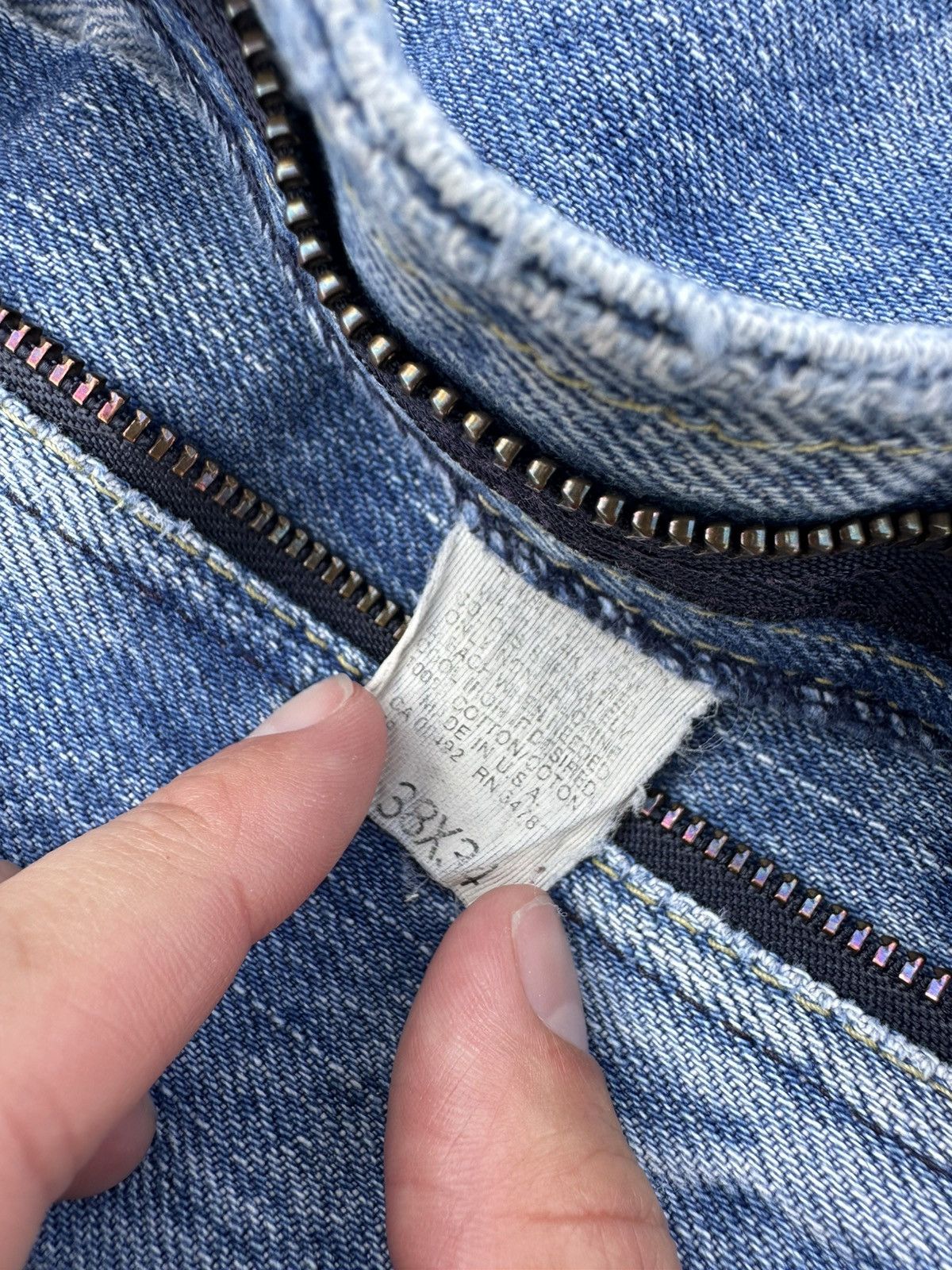 Lee Vintage 80s made in USA Lee light-wash jeans Size US 38 / EU 54 - 5 Thumbnail