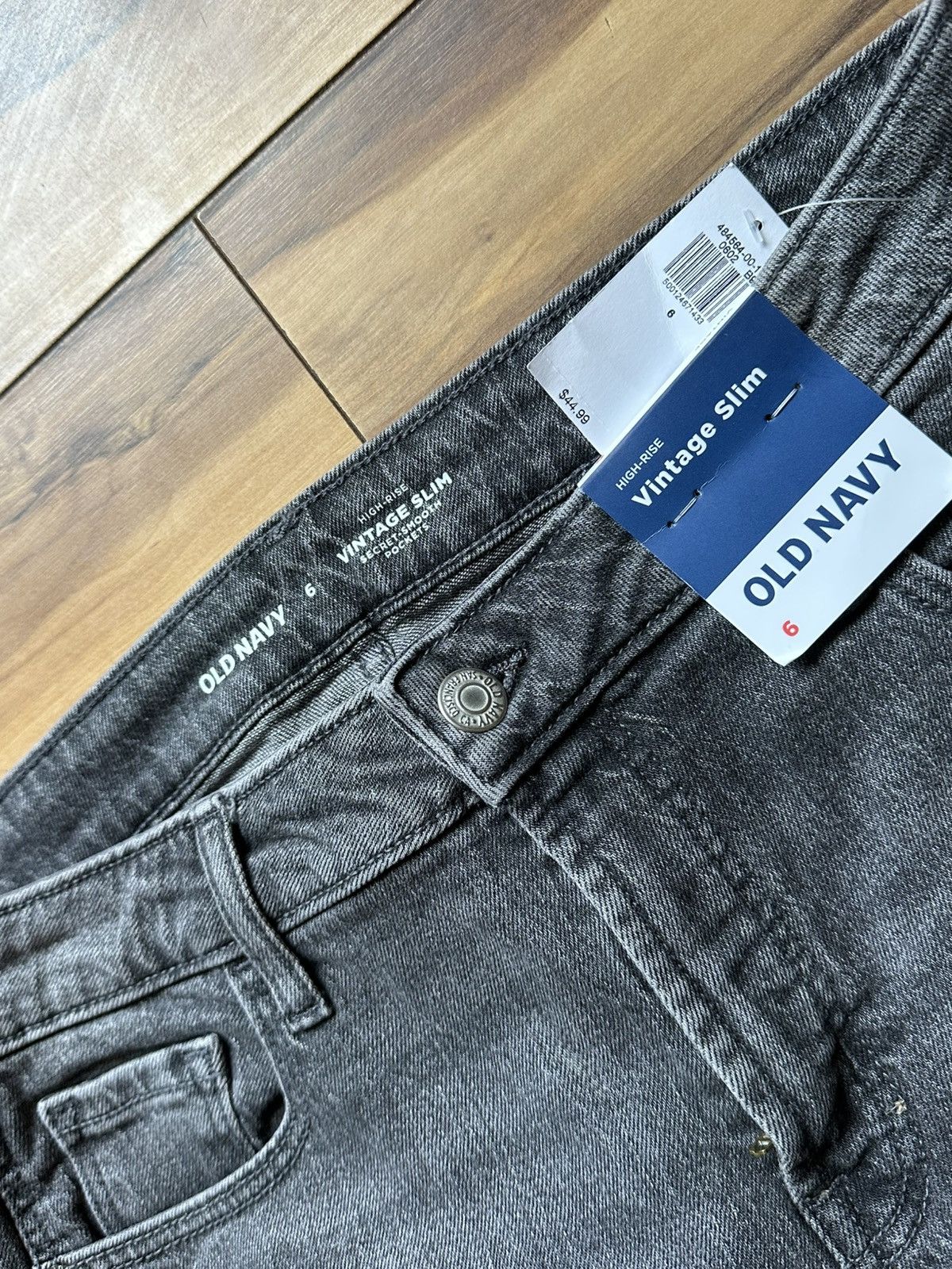 Old Navy Old Navy Women's Black//Gray vintage slim jeans Size 28" / US 6 / IT 42 - 4 Thumbnail